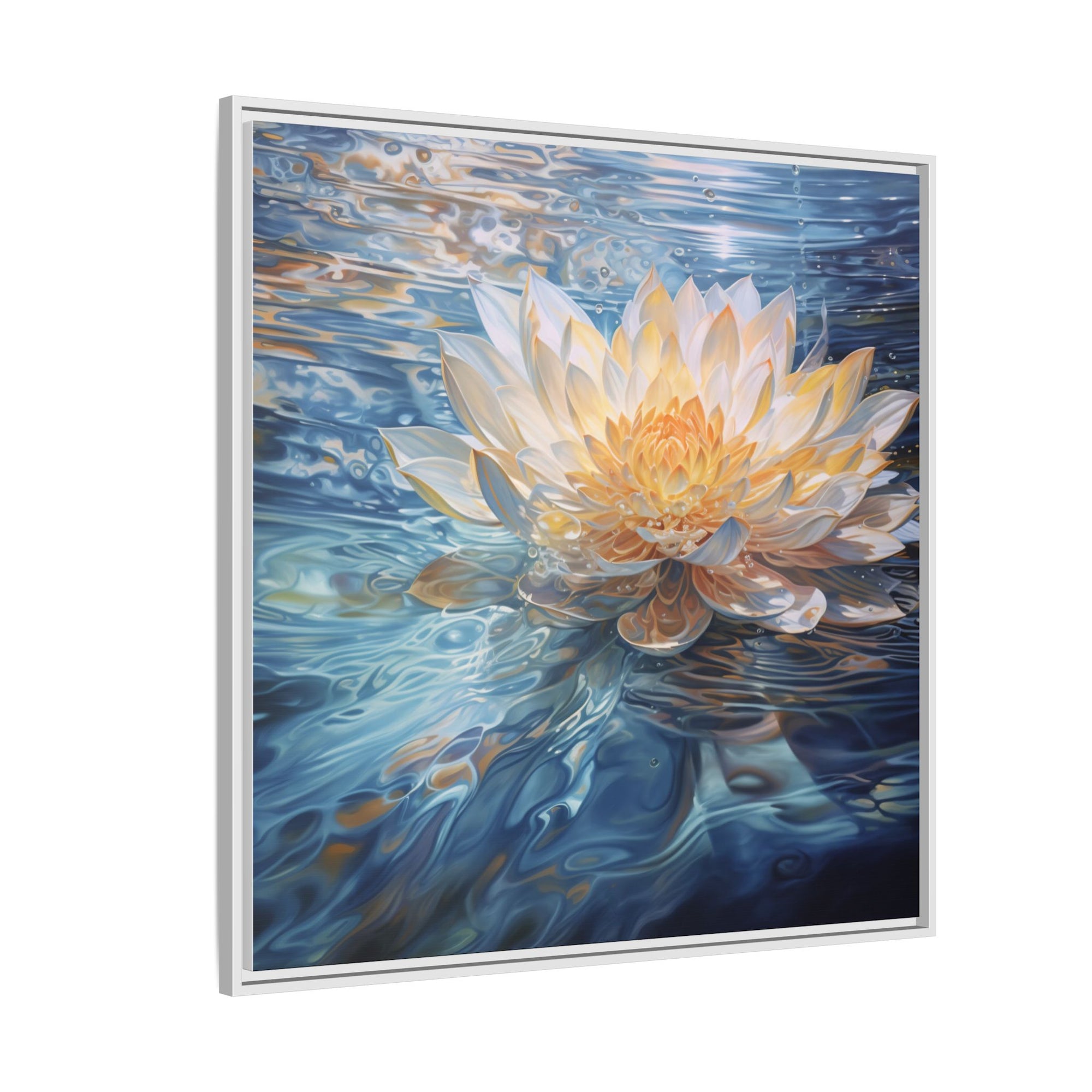 Lotus Garden- Limited Edition Framed Canvas Print