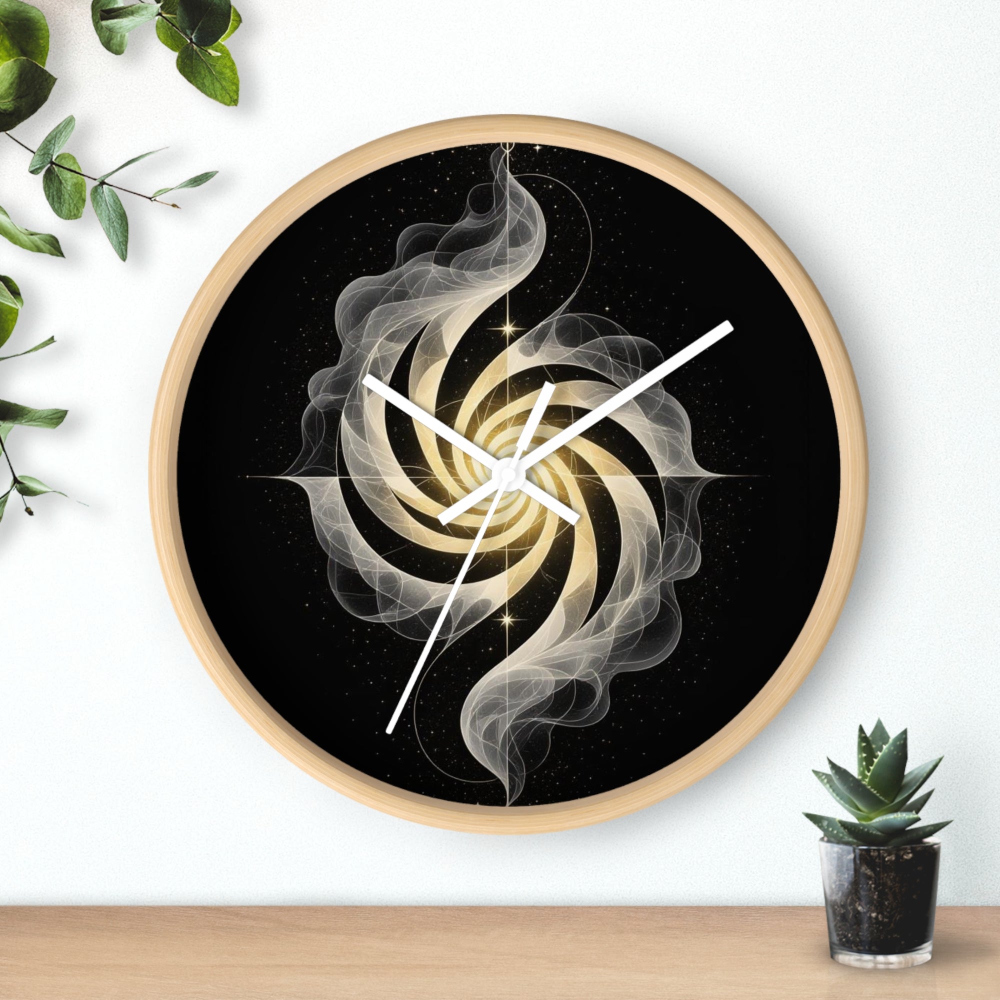 The Sacred Turn  Wall Clock Created by Psyriiis - Modern Home Decor, Timeless Gift, Bohemian Art, Cozy Living Space, Unique Timepiece
