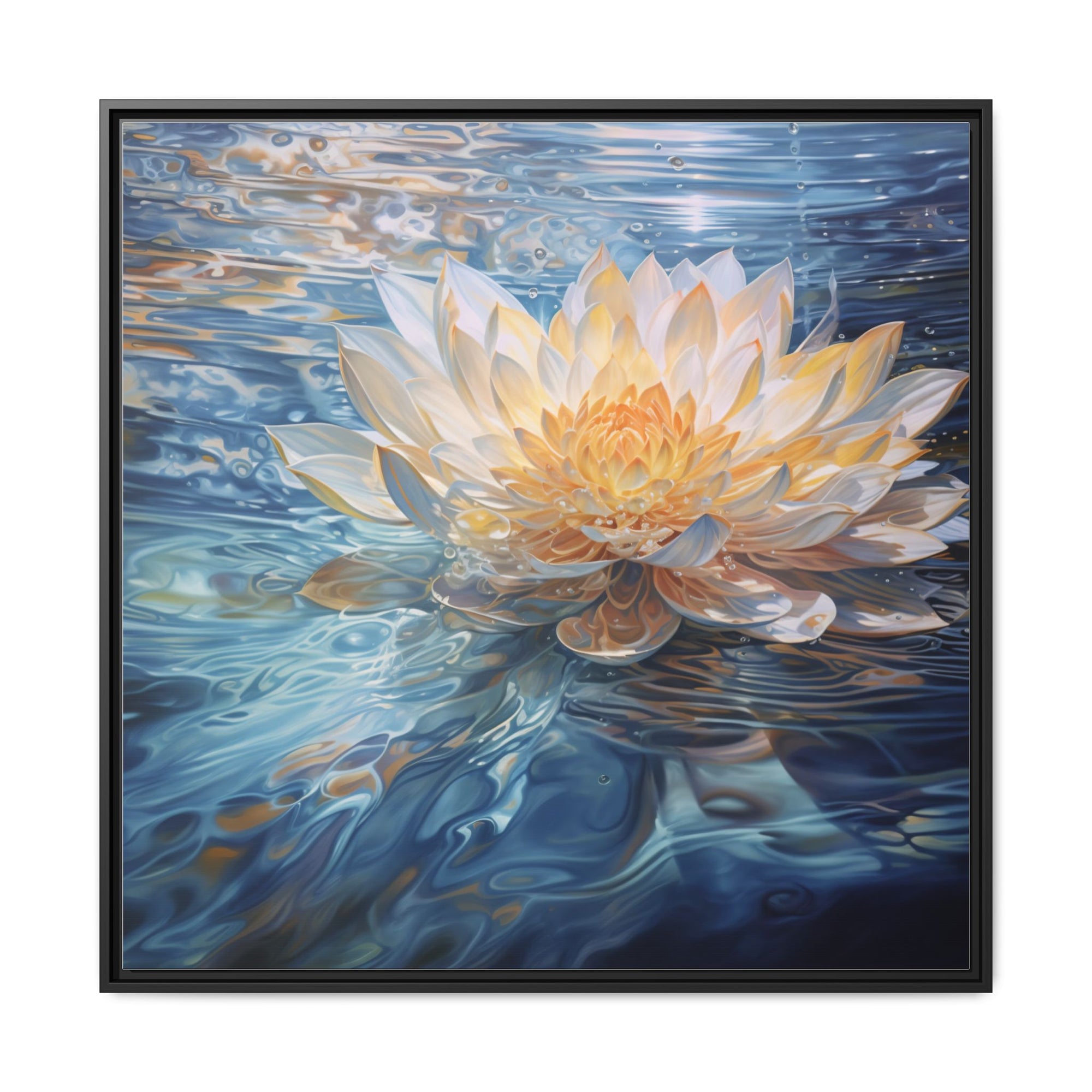 Lotus Garden- Limited Edition Framed Canvas Print