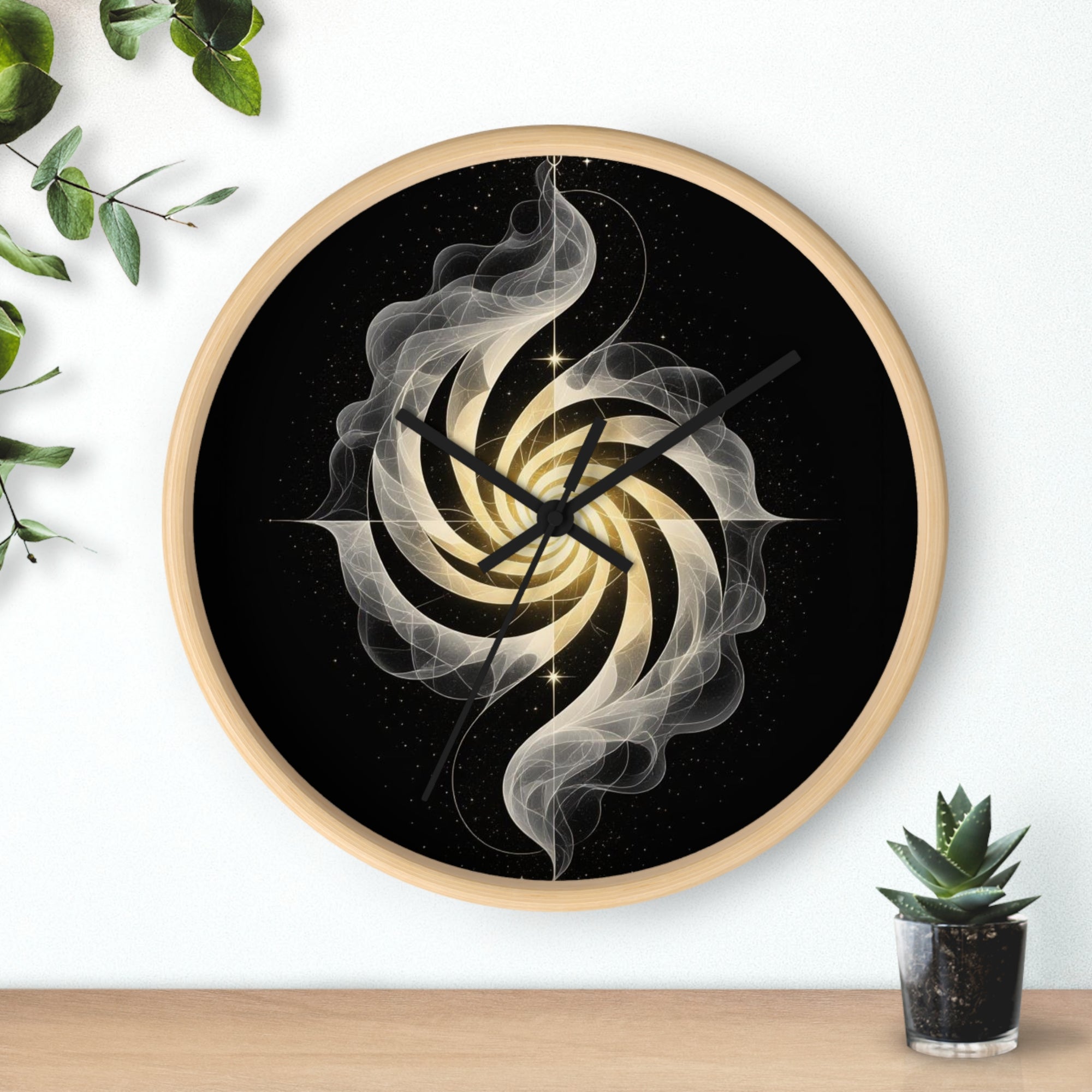 The Sacred Turn  Wall Clock Created by Psyriiis - Modern Home Decor, Timeless Gift, Bohemian Art, Cozy Living Space, Unique Timepiece