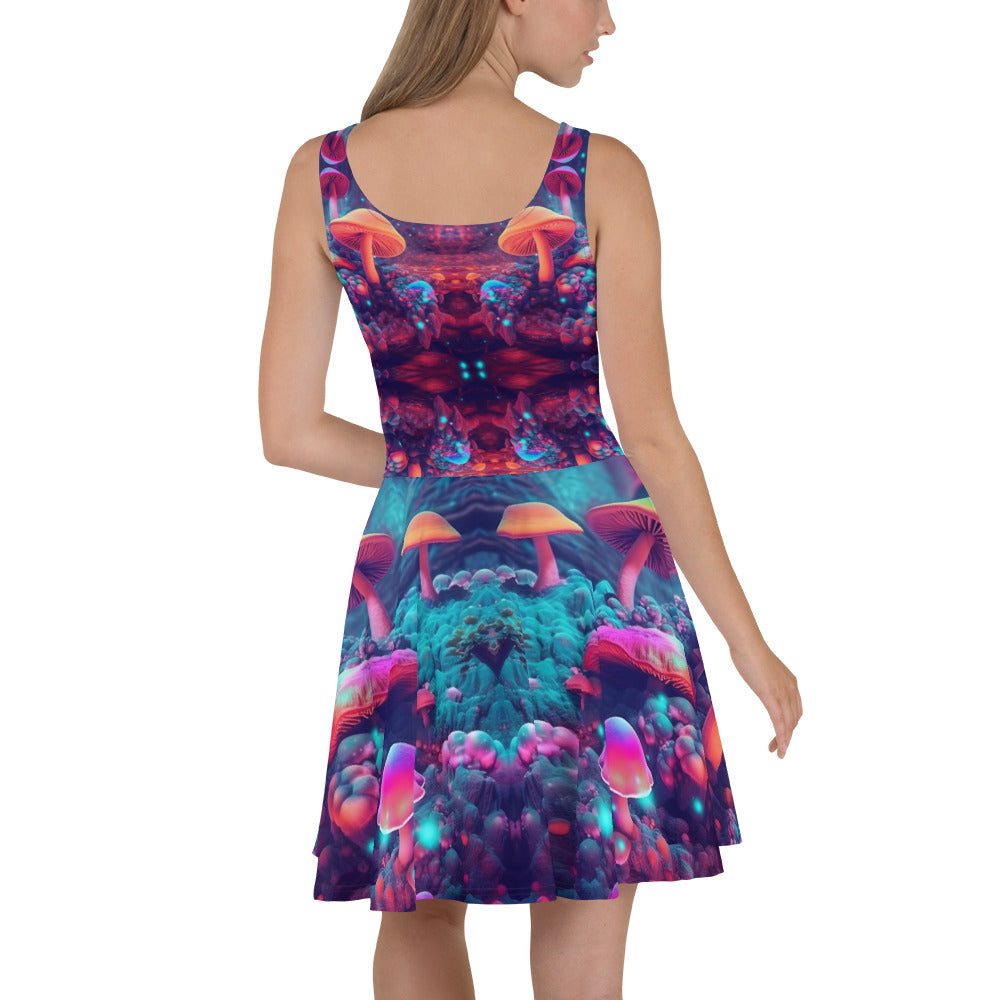 Enchanted Mushroom Dreams Skater Dress