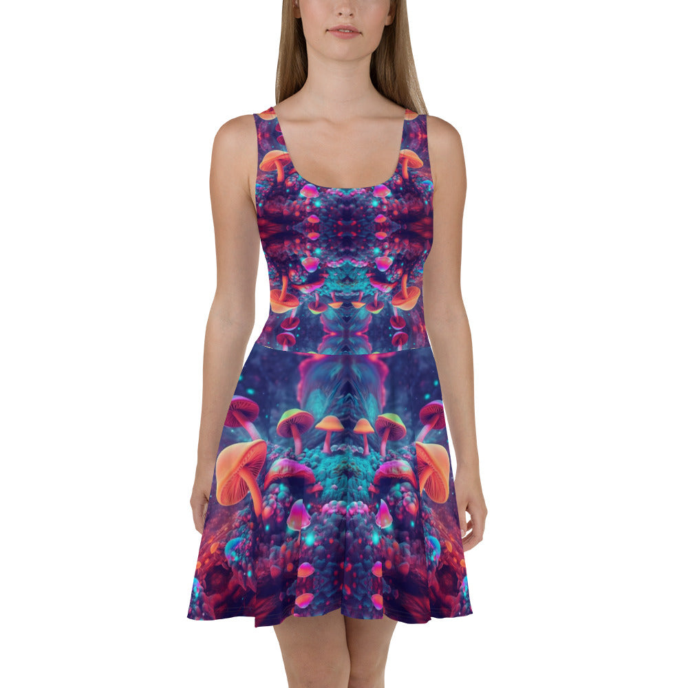 Enchanted Mushroom Dreams Skater Dress