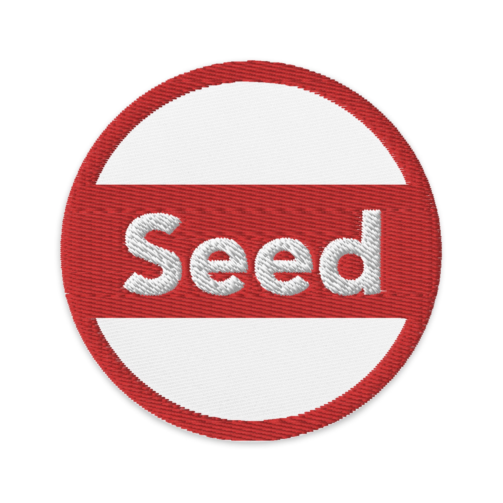 Seed-Embroidered patches-circular&rectangle