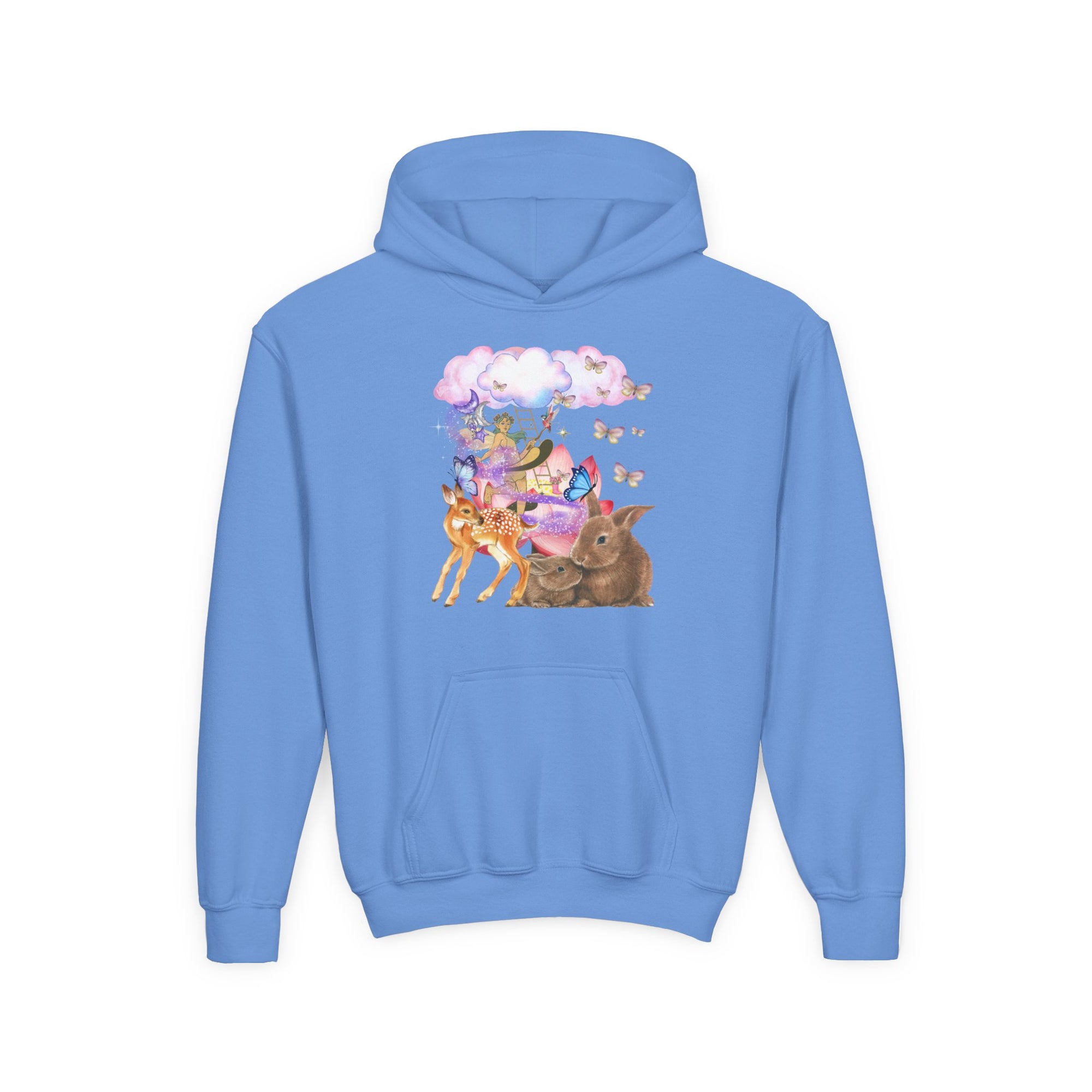 Youth Hooded Sweatshirt with Whimsical Animal Design, Cozy Gift for Kids, Perfect for Birthdays, Parties, or Everyday Wear