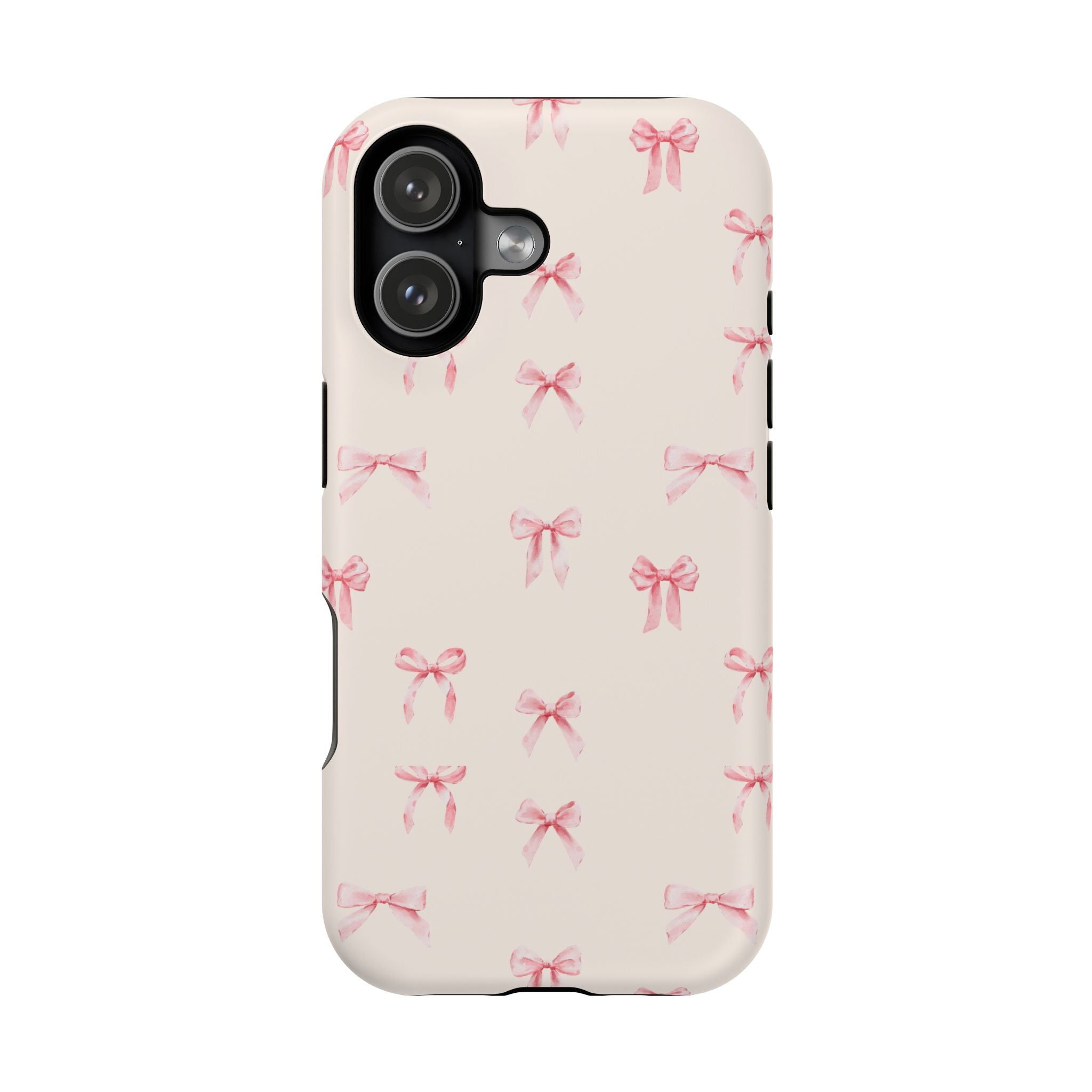 Impact-Resistant Phone Case — Pink Ballet Bows Pattern