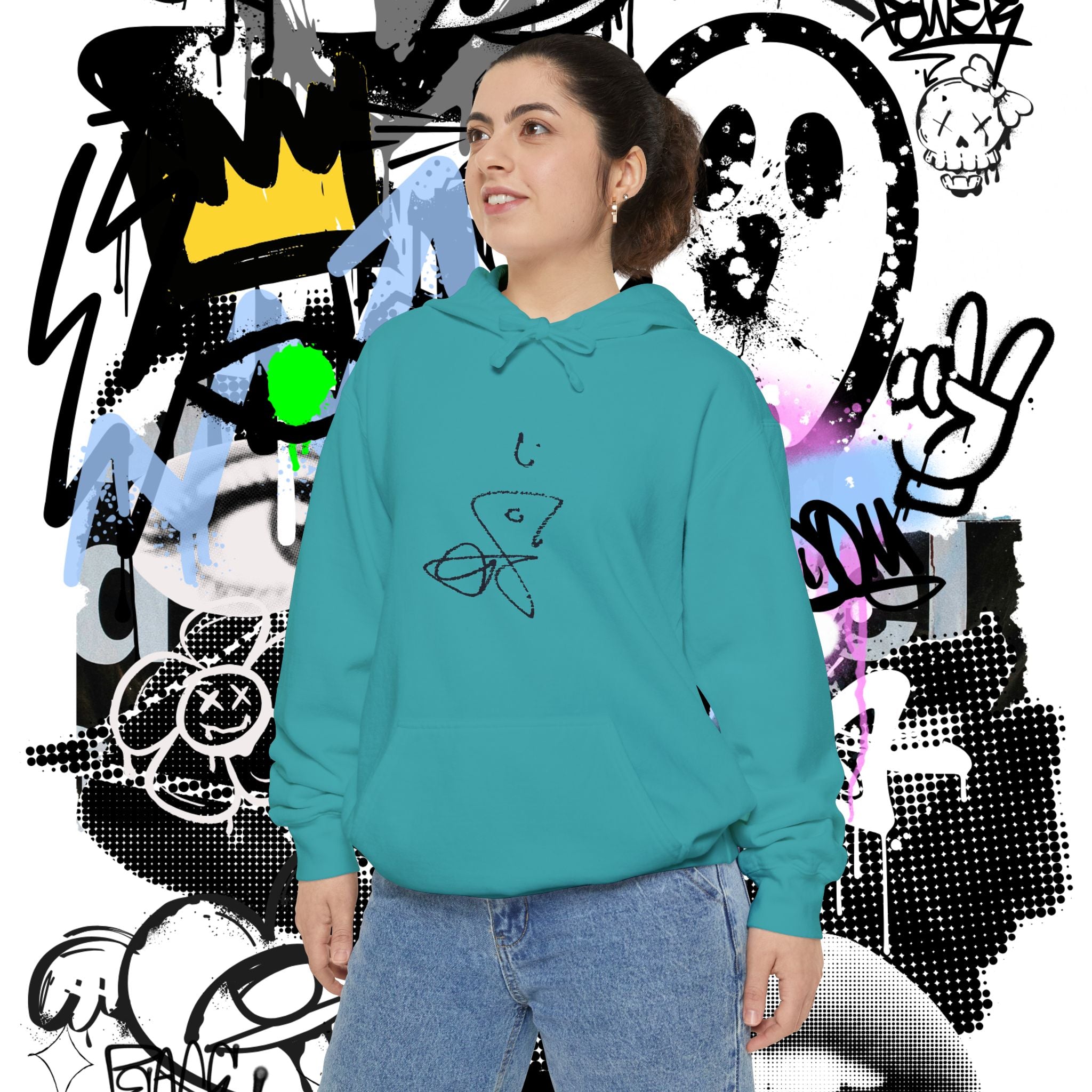 Signature Chromatic Hoodie — Minimal Line Art Pullover