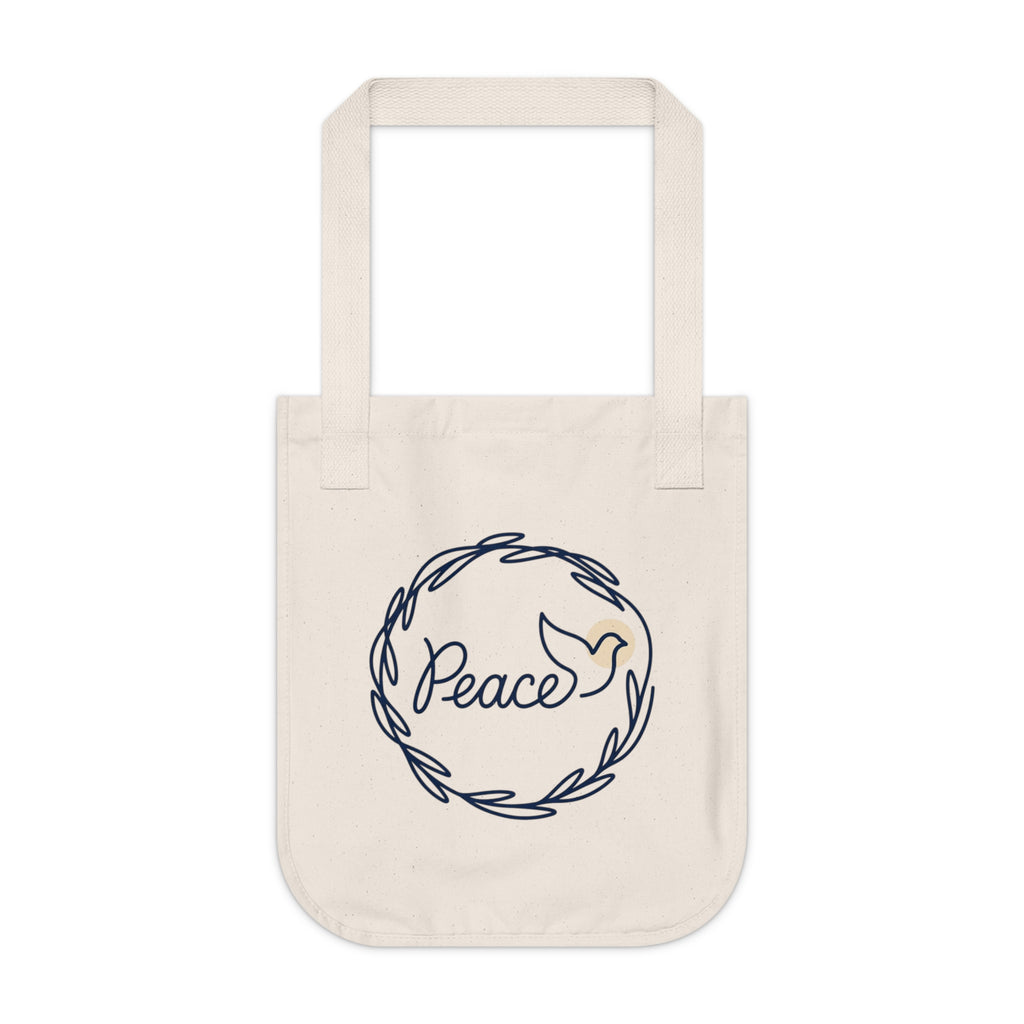 Peace Quote Canvas Tote — "When the power of love beats the love of power the world will know peace"