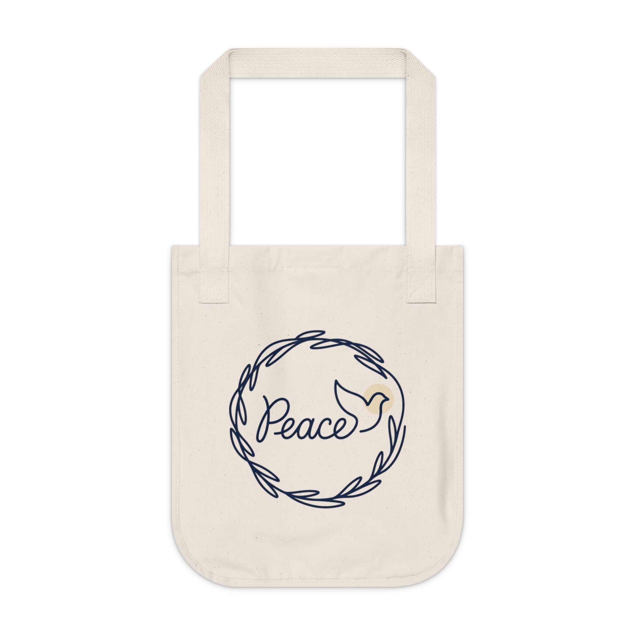 Peace Quote Canvas Tote — "When the power of love beats the love of power the world will know peace"