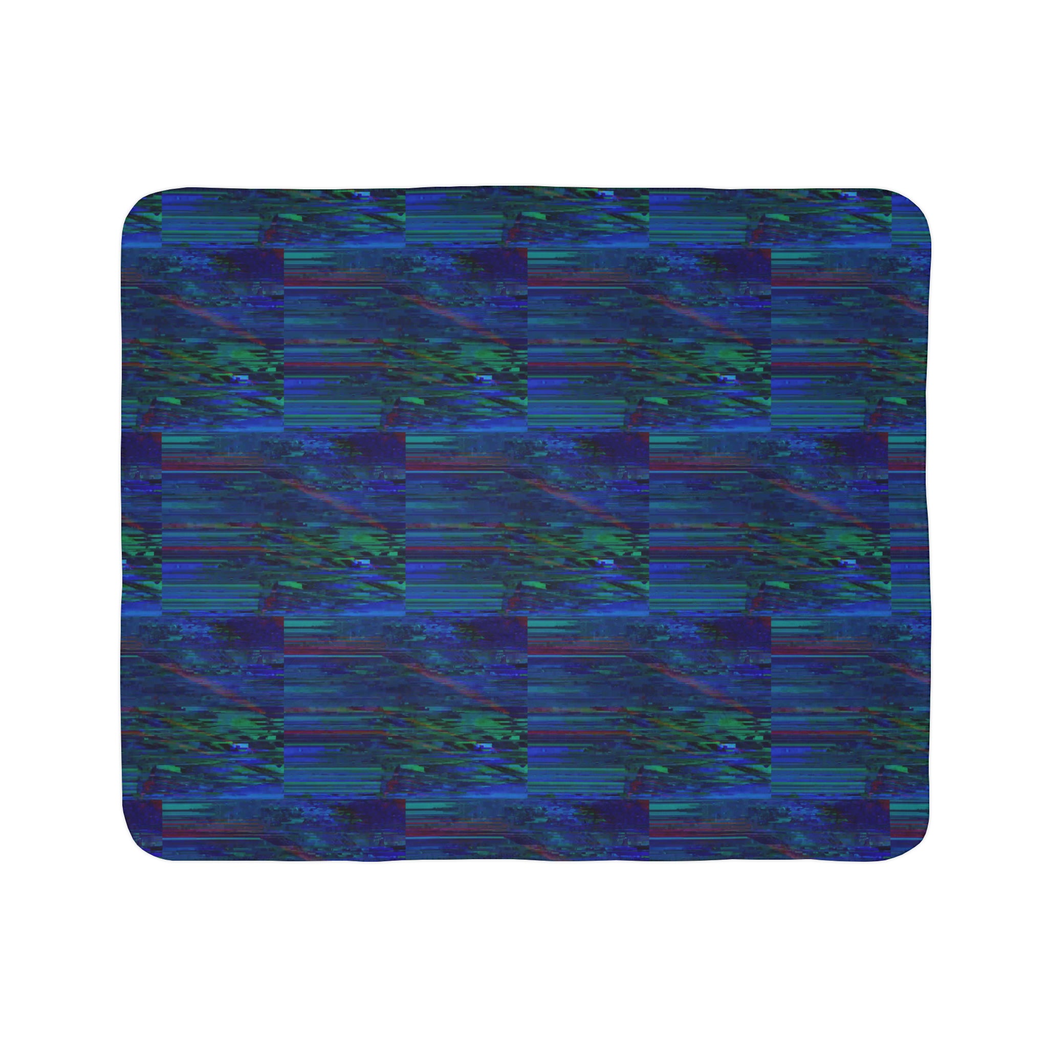 Glitched Fleece Sherpa Blanket