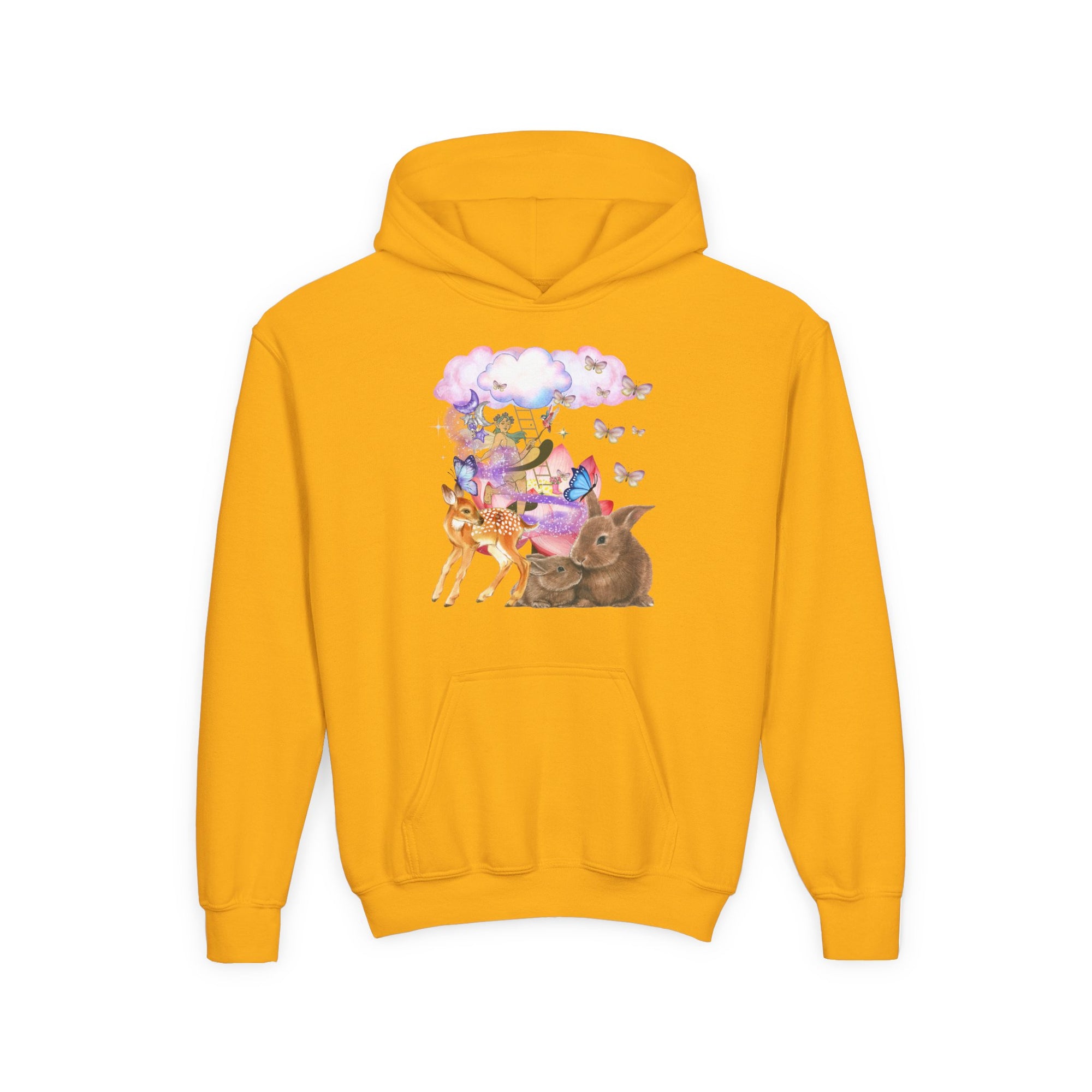Youth Hooded Sweatshirt with Whimsical Animal Design, Cozy Gift for Kids, Perfect for Birthdays, Parties, or Everyday Wear