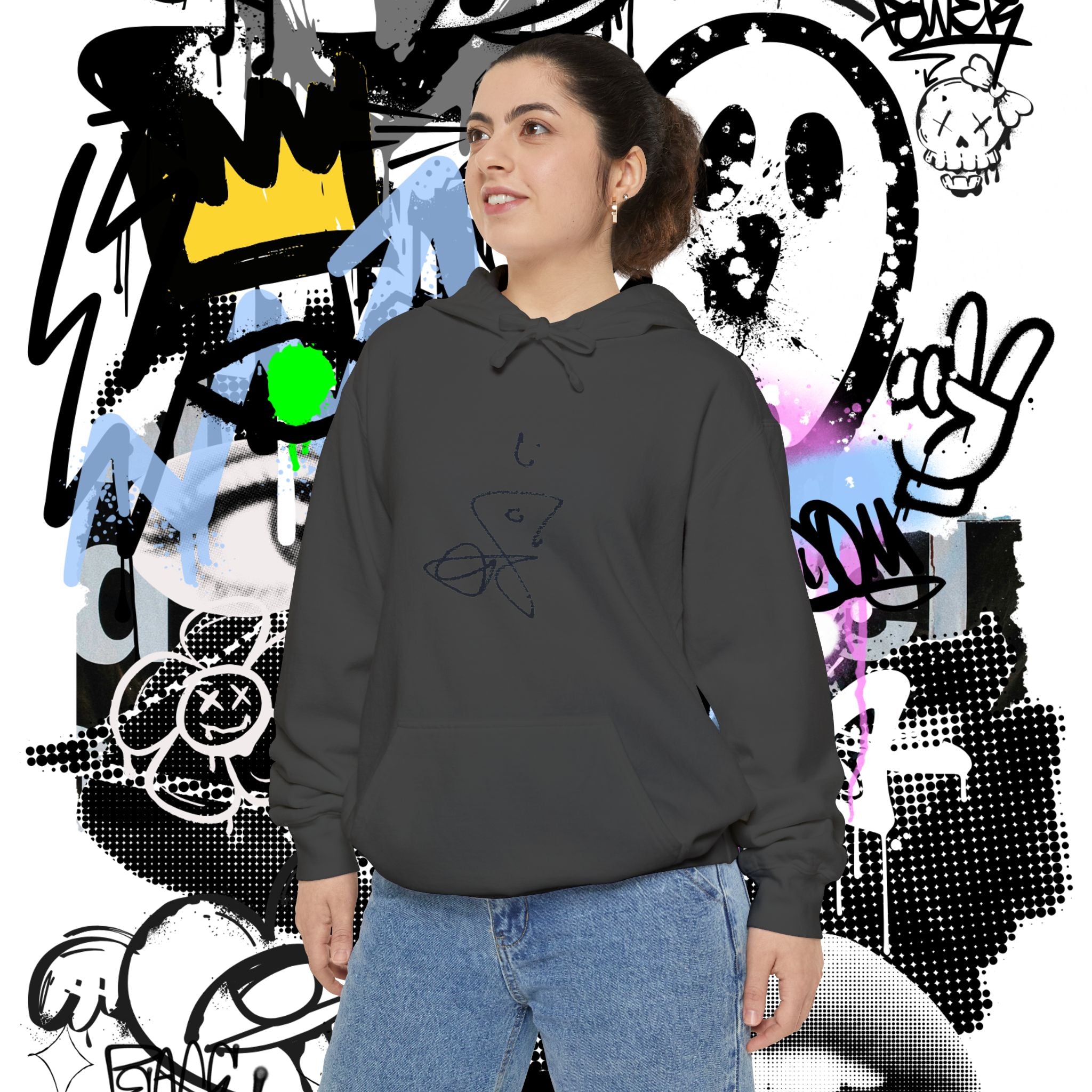 Signature Chromatic Hoodie — Minimal Line Art Pullover
