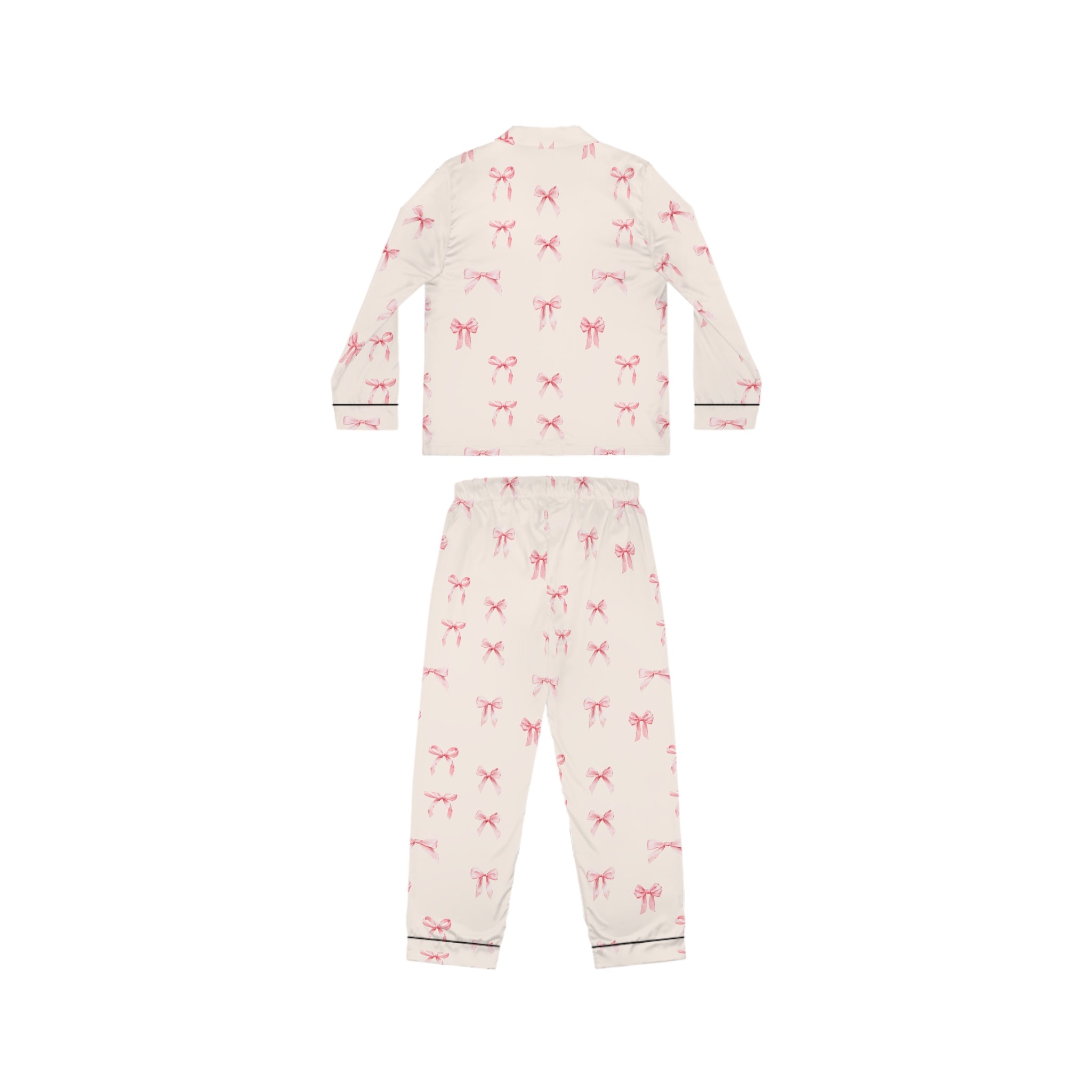Satin Pink Ballet Bow-Pajama Set — Pink Ribbon Sleepwear