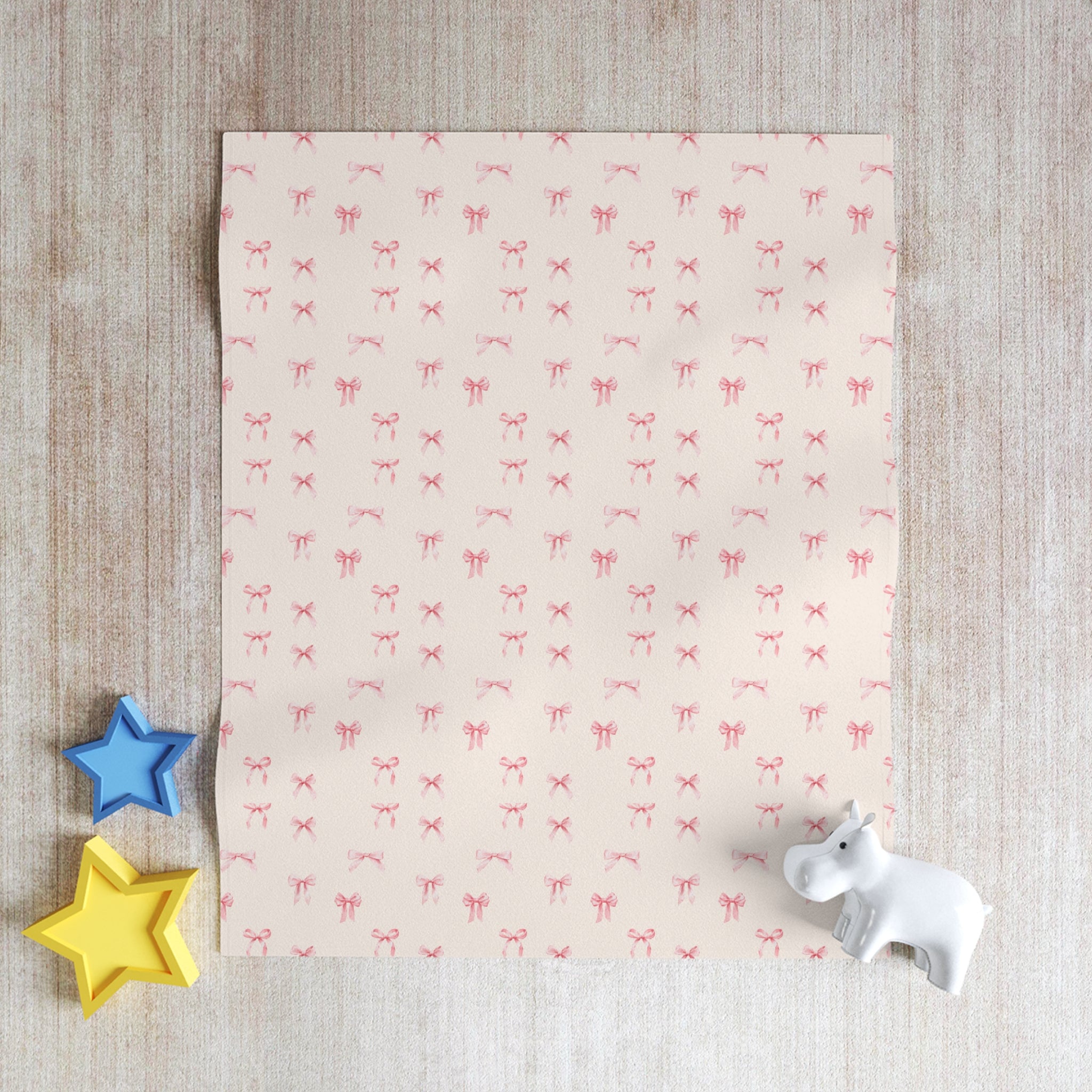 Pink Ballet Bow Blanket