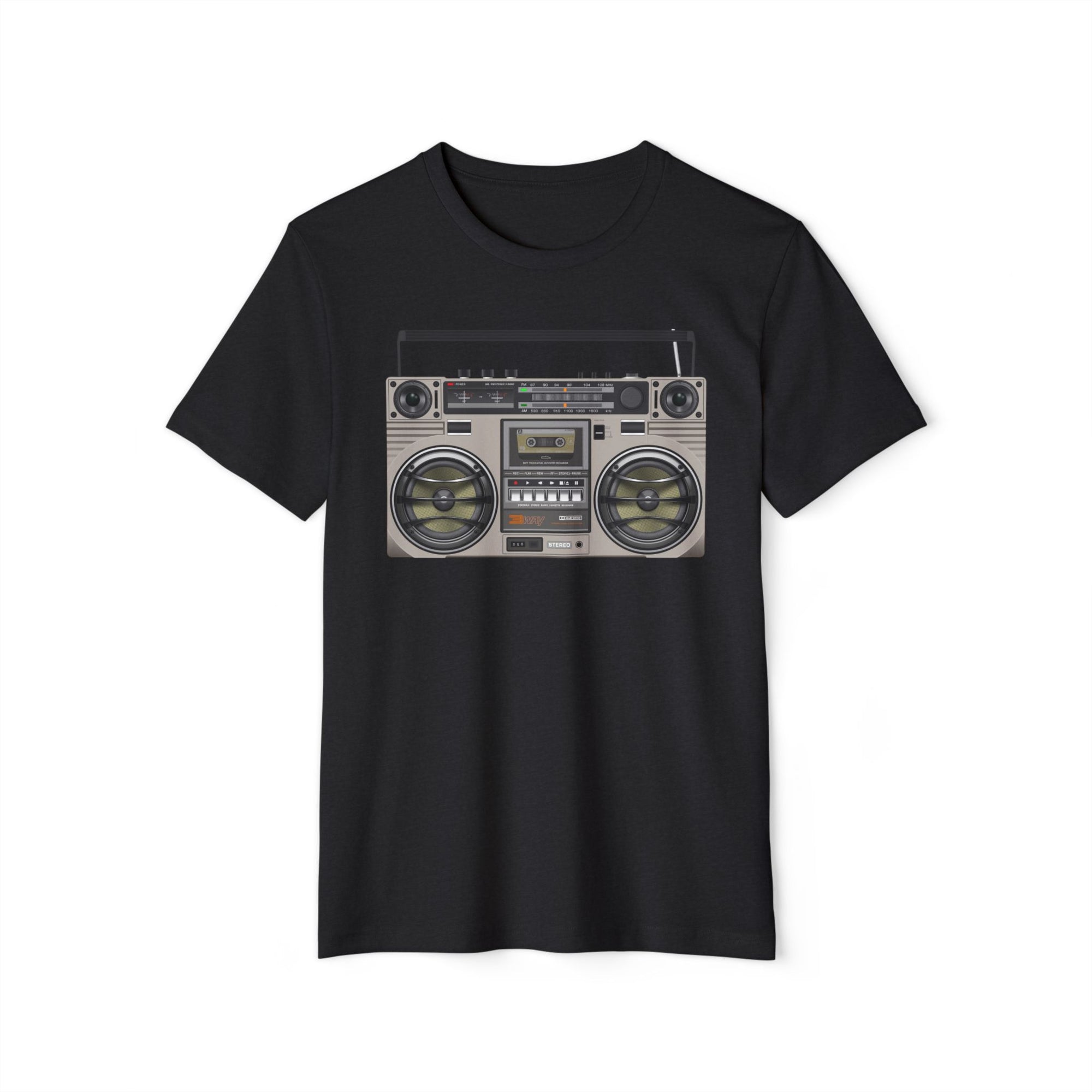 Retro Boombox T-Shirt | Vintage Music Tee | Eco-Friendly Fashion | Unisex Gift | Music Lover Apparel | Concert Outfit