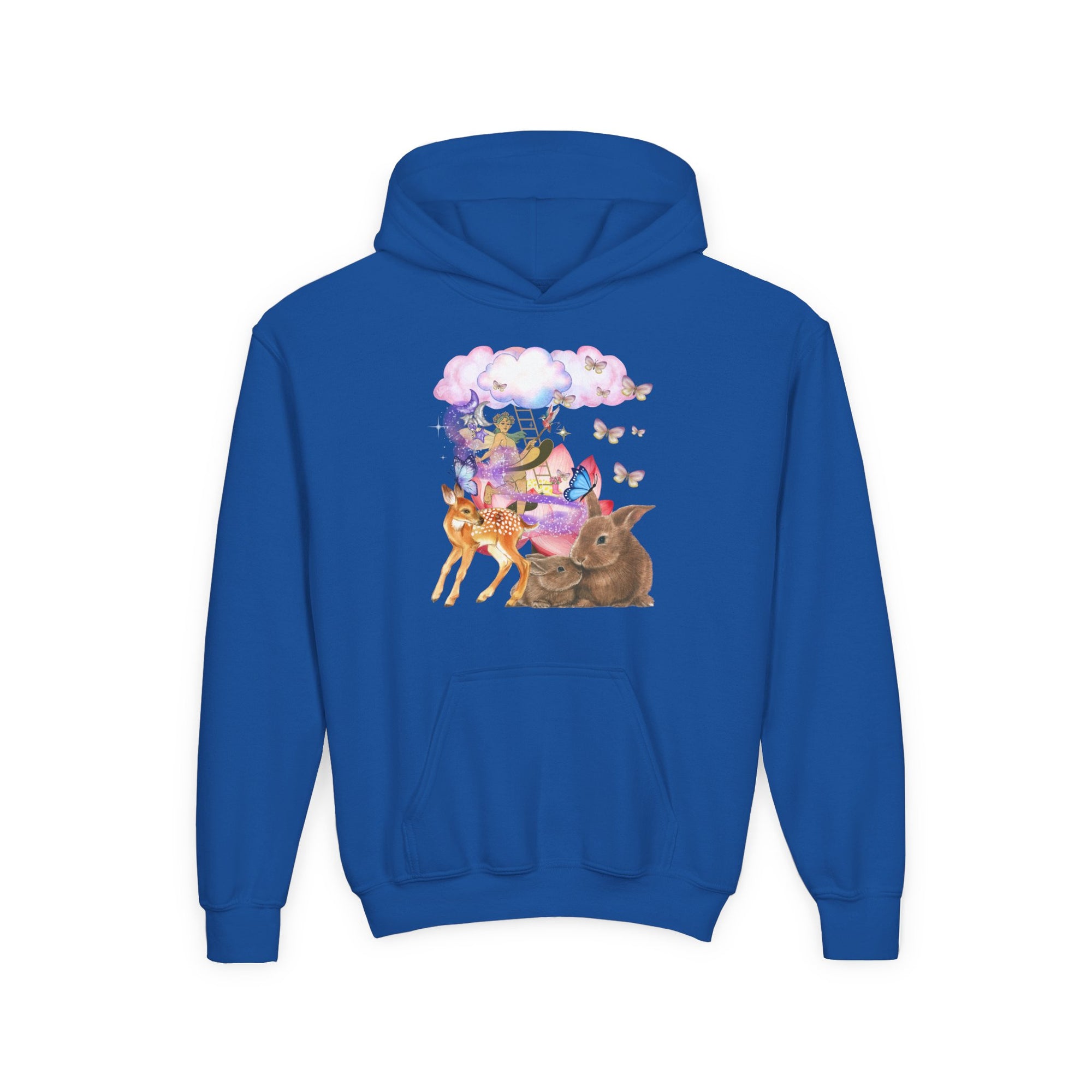 Youth Hooded Sweatshirt with Whimsical Animal Design, Cozy Gift for Kids, Perfect for Birthdays, Parties, or Everyday Wear