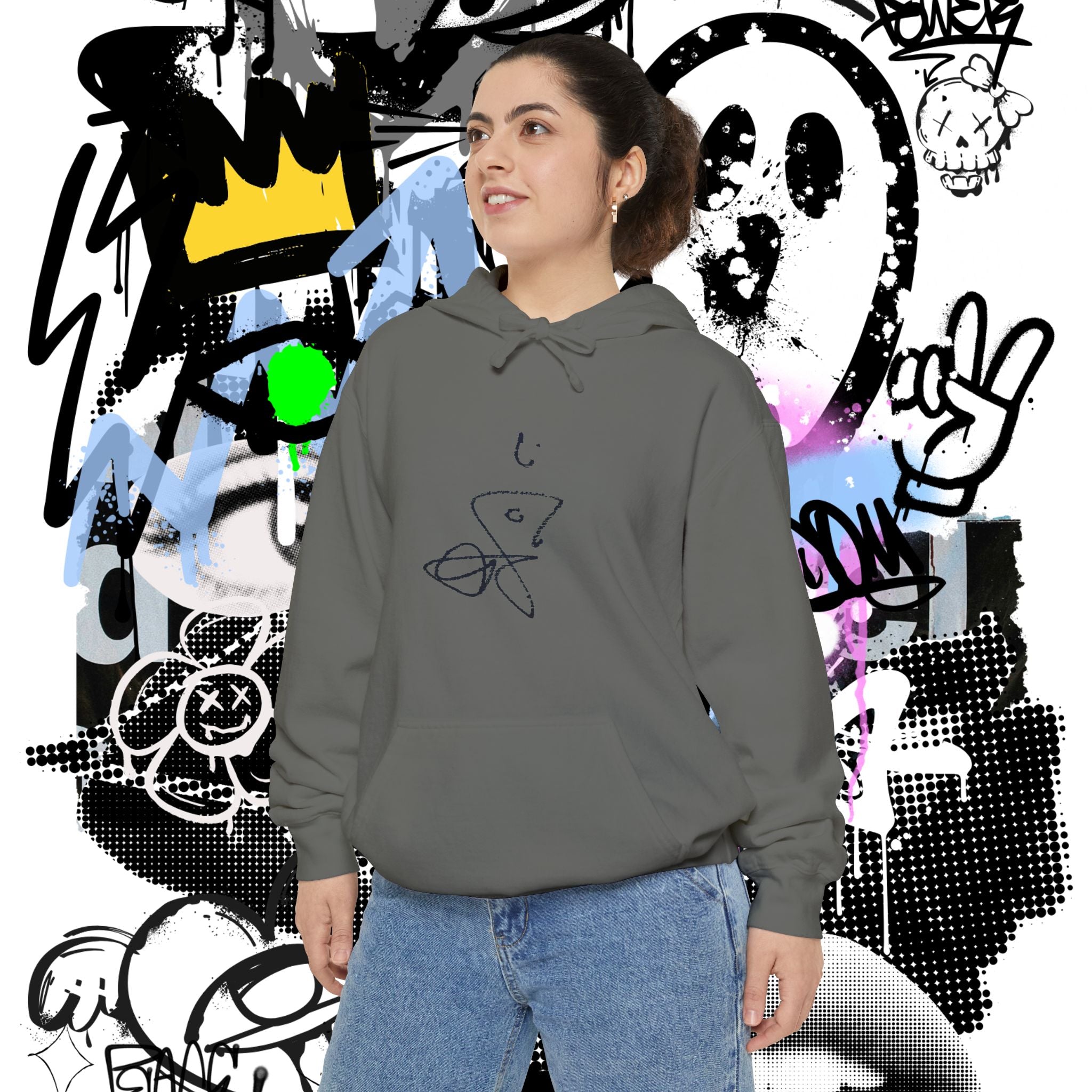 Signature Chromatic Hoodie — Minimal Line Art Pullover