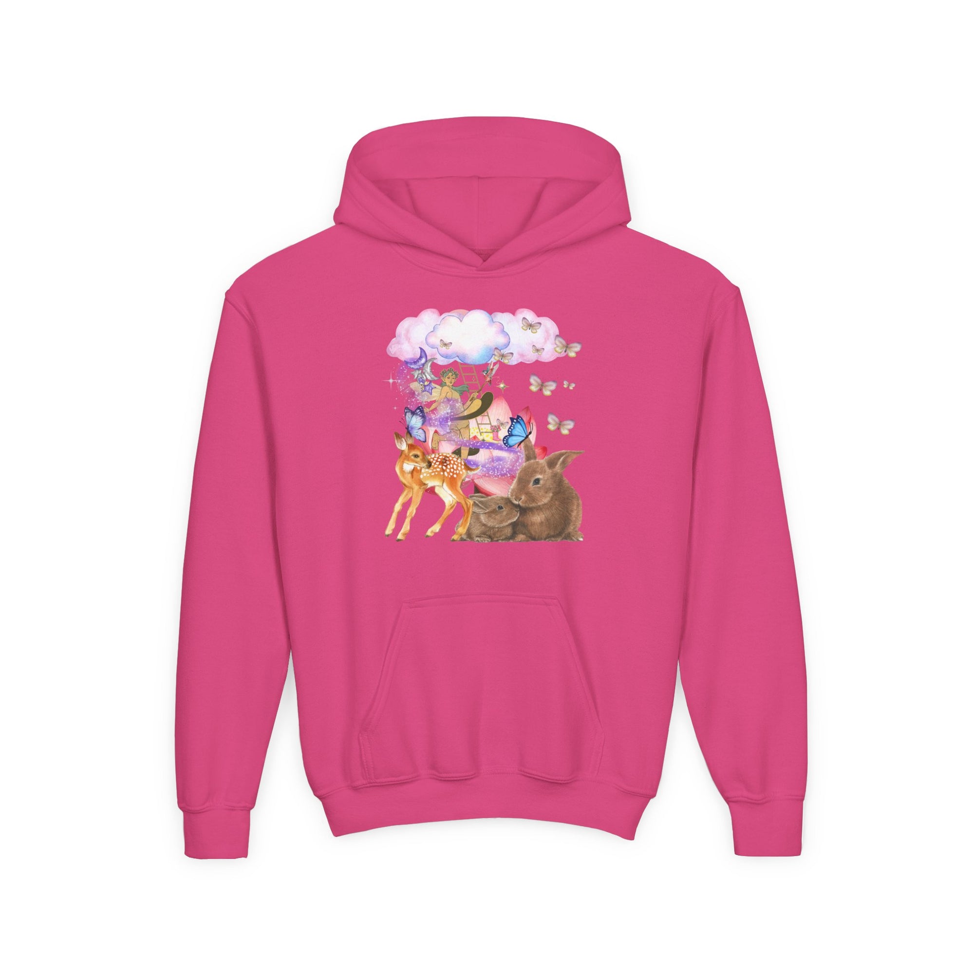 Youth Hooded Sweatshirt with Whimsical Animal Design, Cozy Gift for Kids, Perfect for Birthdays, Parties, or Everyday Wear