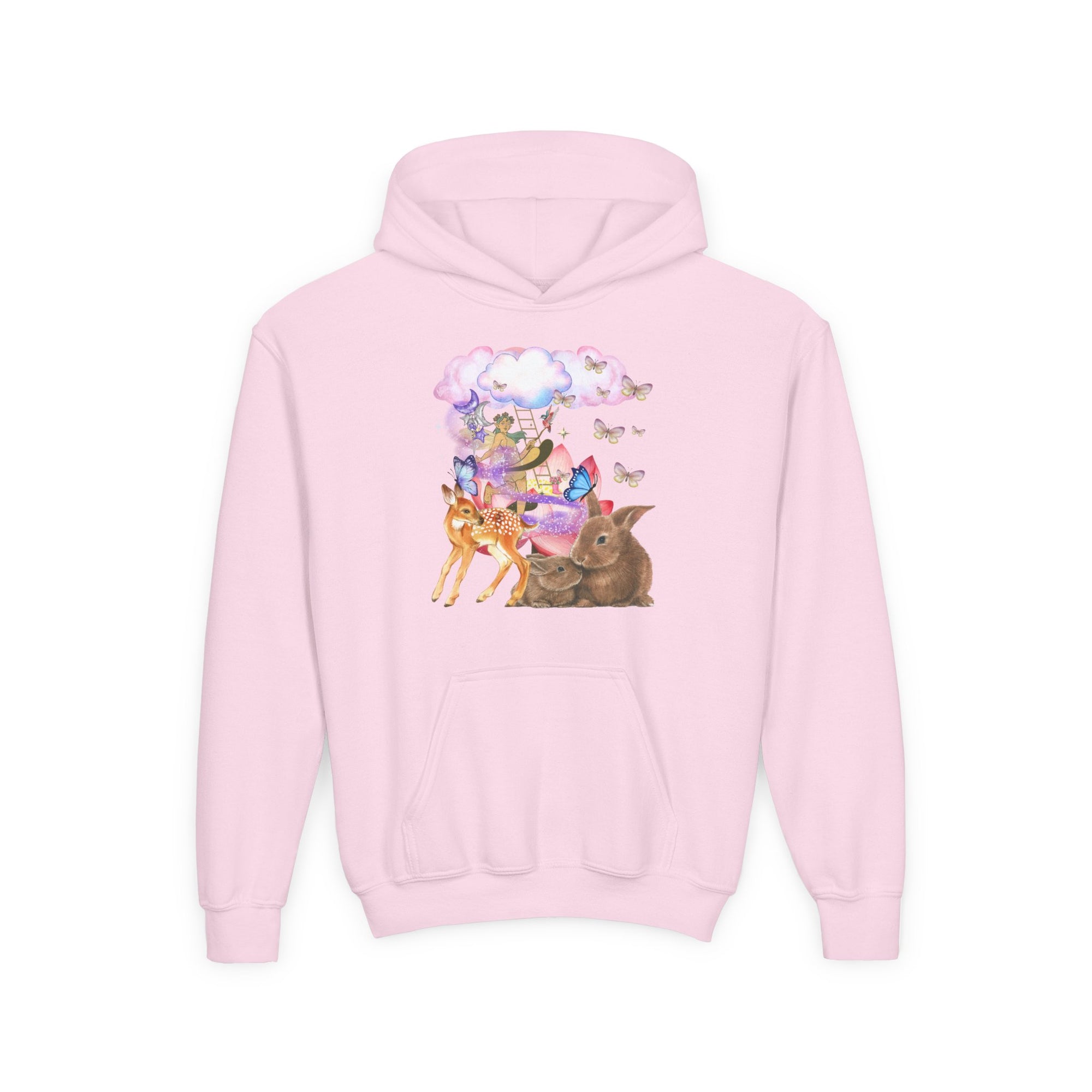 Youth Hooded Sweatshirt with Whimsical Animal Design, Cozy Gift for Kids, Perfect for Birthdays, Parties, or Everyday Wear