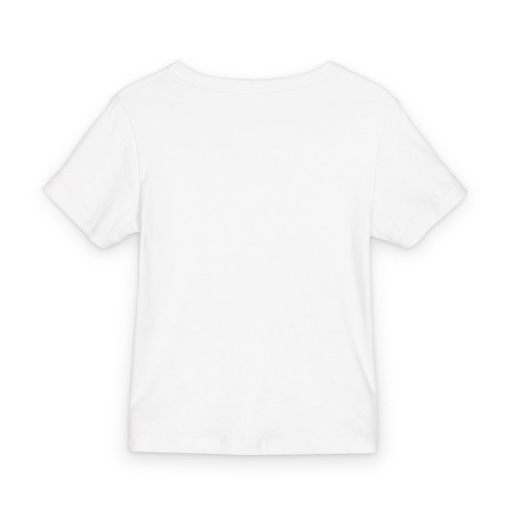 Dreamer Rib Baby Tee — Feminine 'Dreamer' Script Crop Tee with Moon Watercolor Back