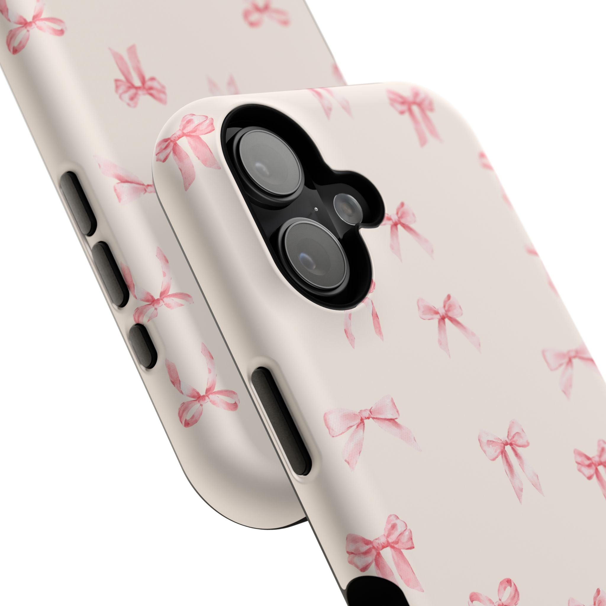 Impact-Resistant Phone Case — Pink Ballet Bows Pattern