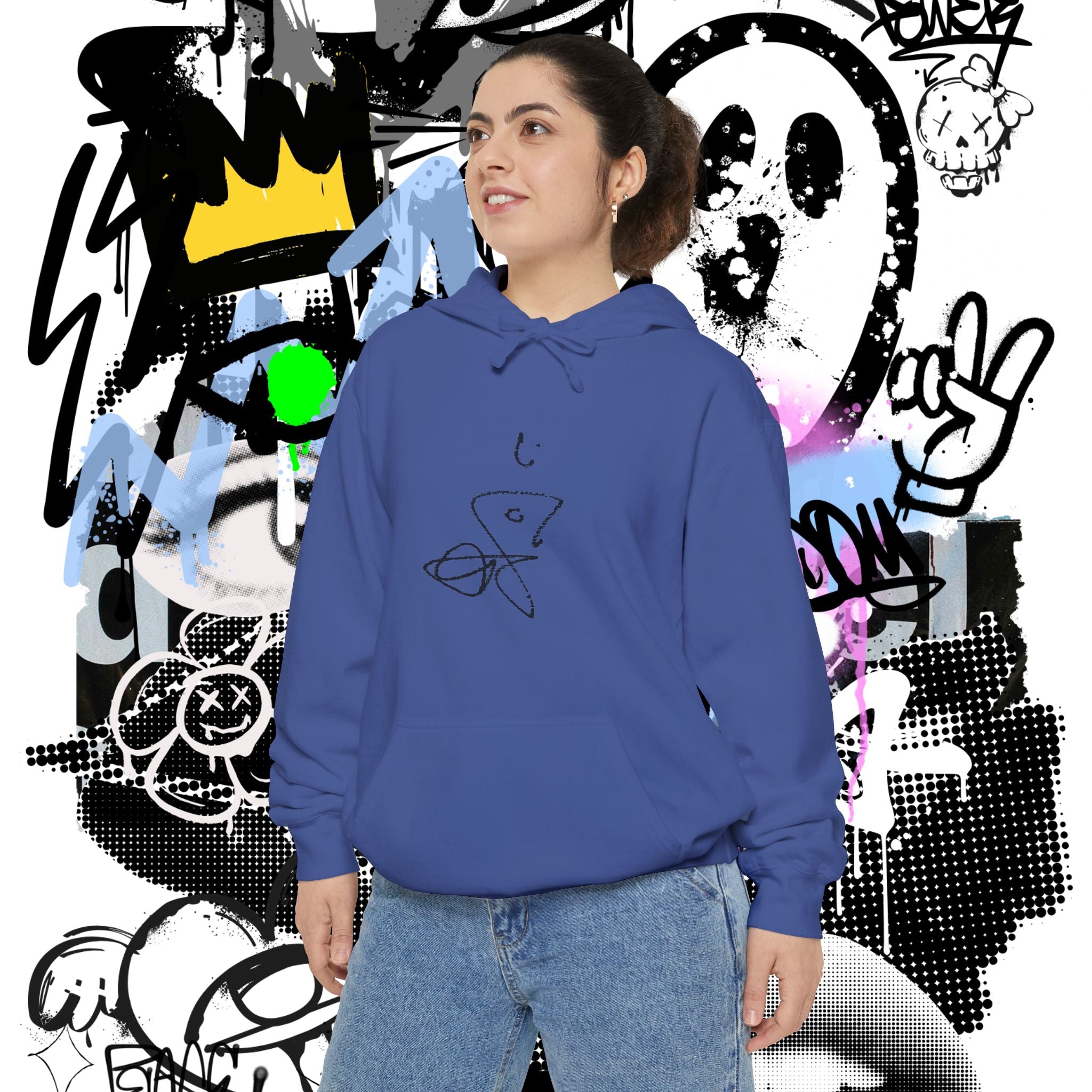 Signature Chromatic Hoodie — Minimal Line Art Pullover