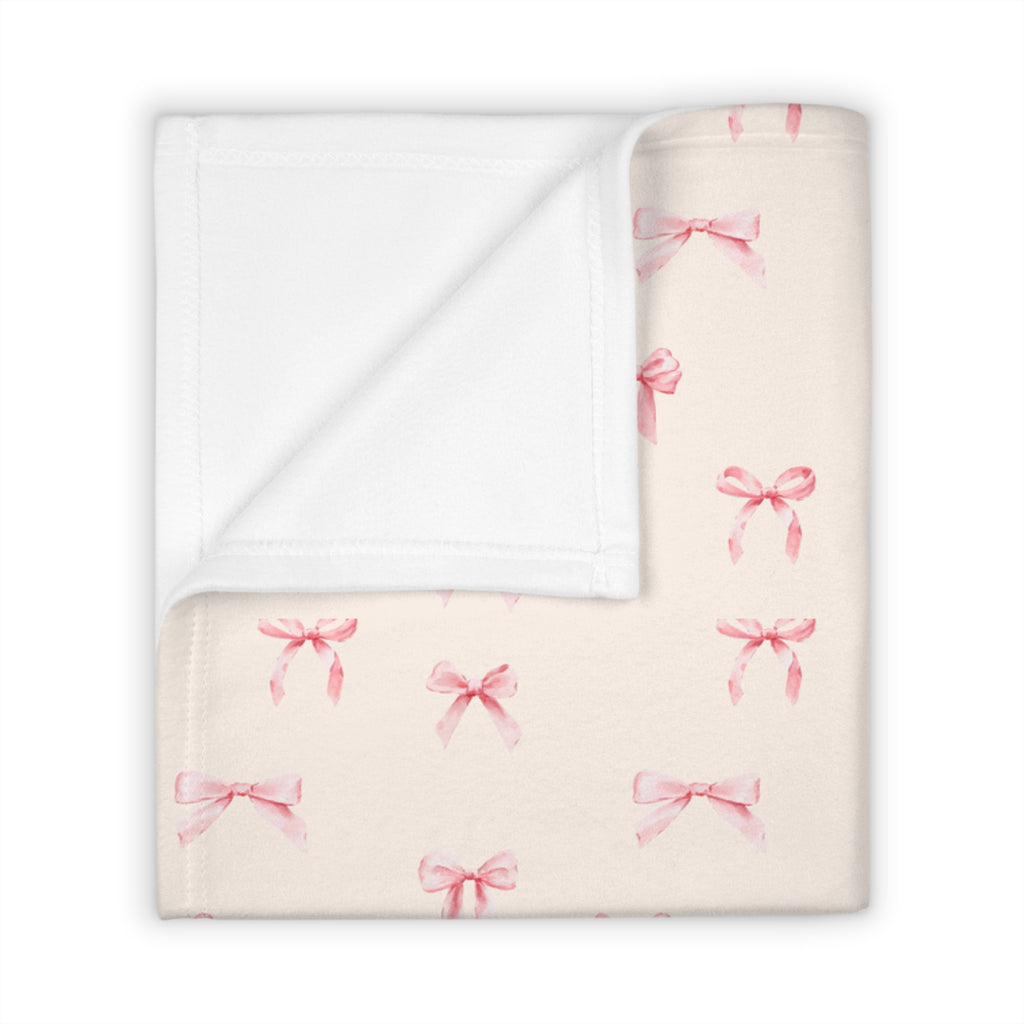 Pink Ballet Bow Blanket