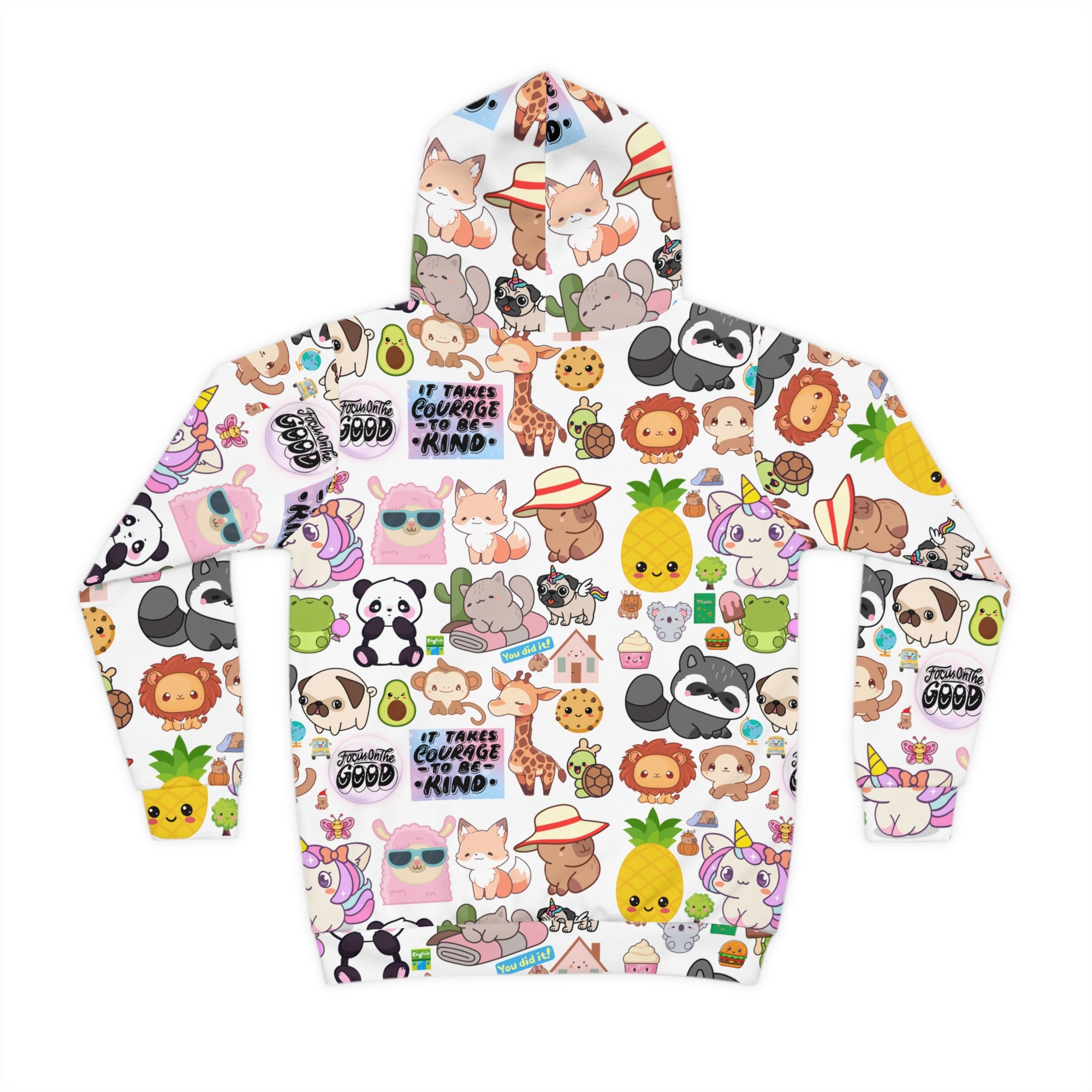Colorful Kawaii Print Hoodie for Kids, Cute Hoodie, Kids' Gift, Cozy Outerwear, Fun Clothing, Whimsical Apparel