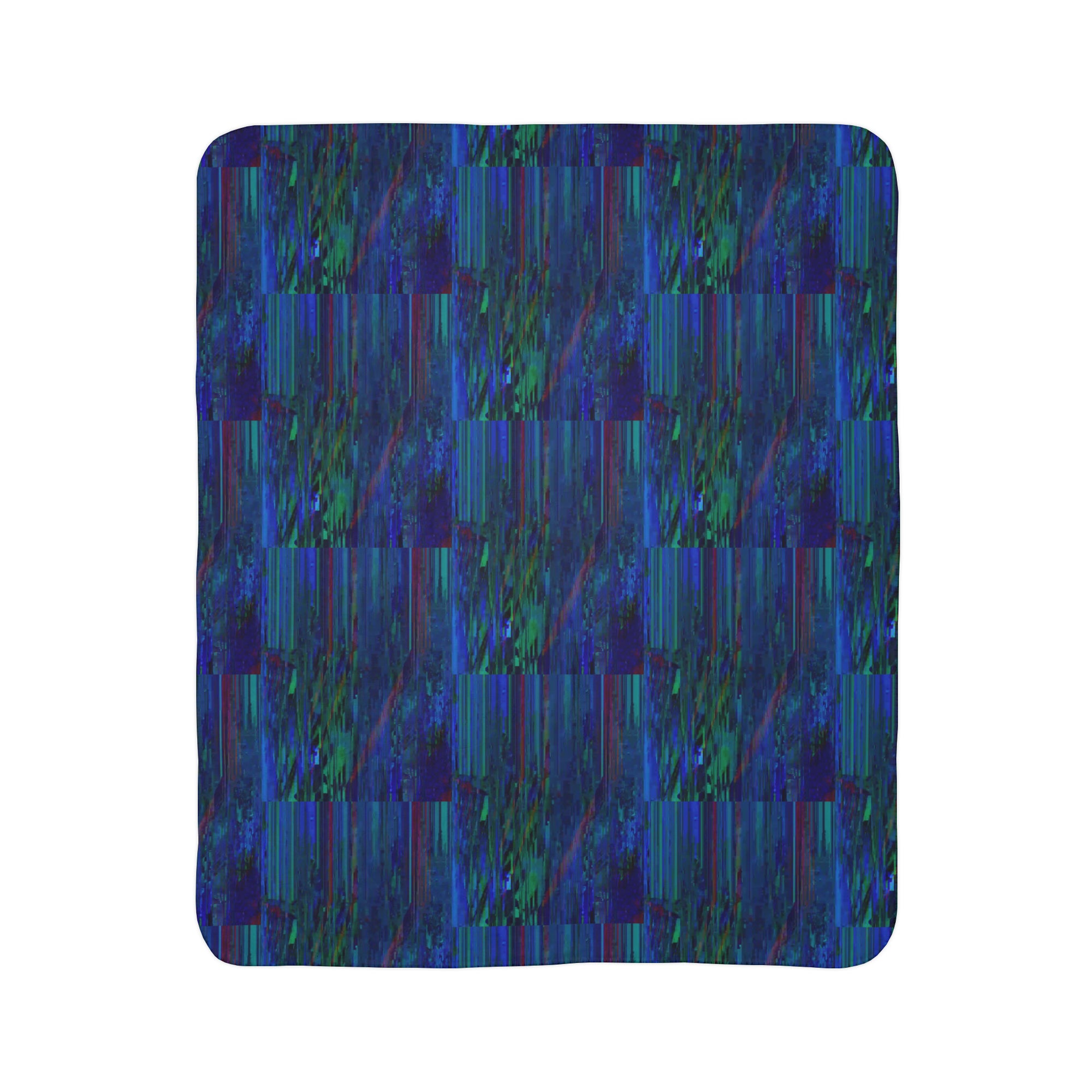 Glitched Fleece Sherpa Blanket