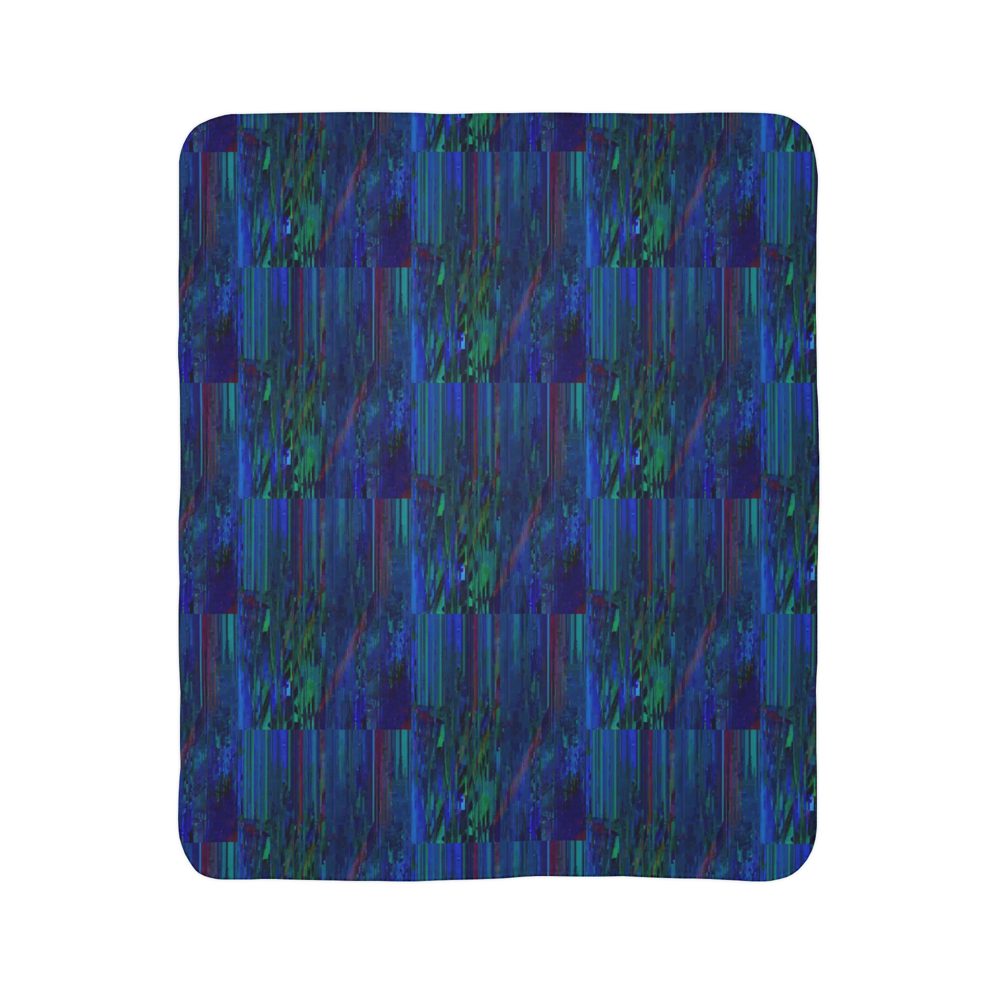 Glitched Fleece Sherpa Blanket