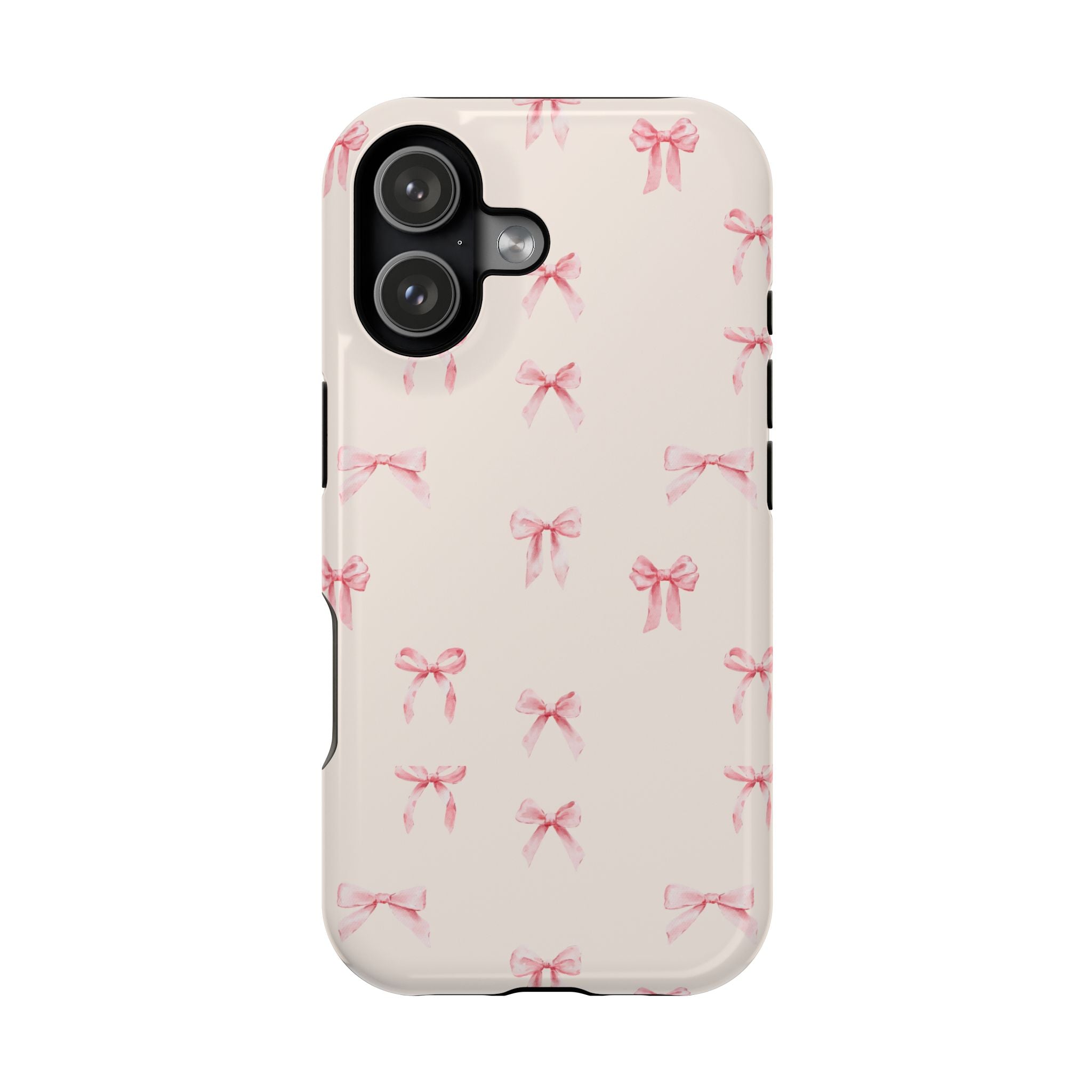 Impact-Resistant Phone Case — Pink Ballet Bows Pattern