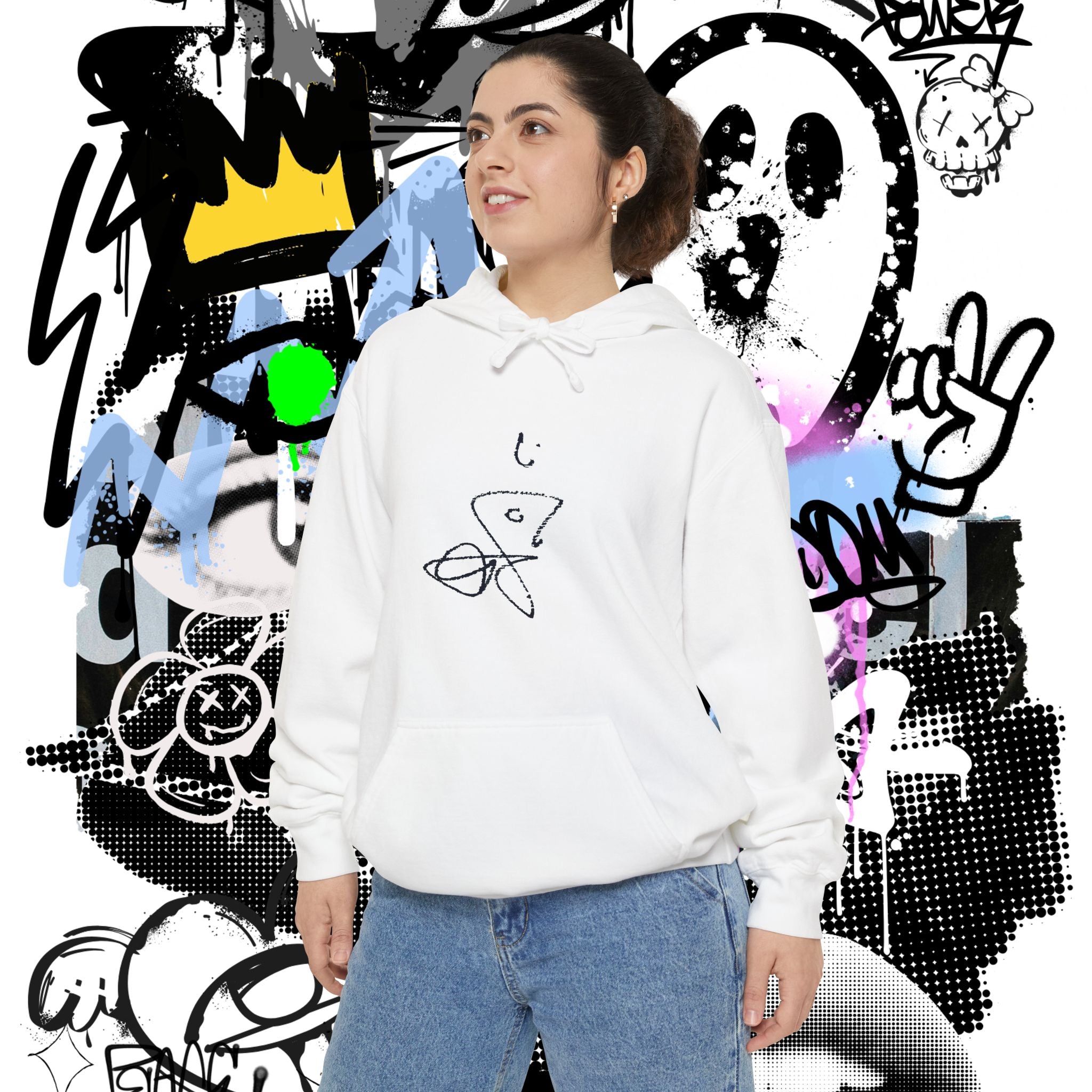 Signature Chromatic Hoodie — Minimal Line Art Pullover