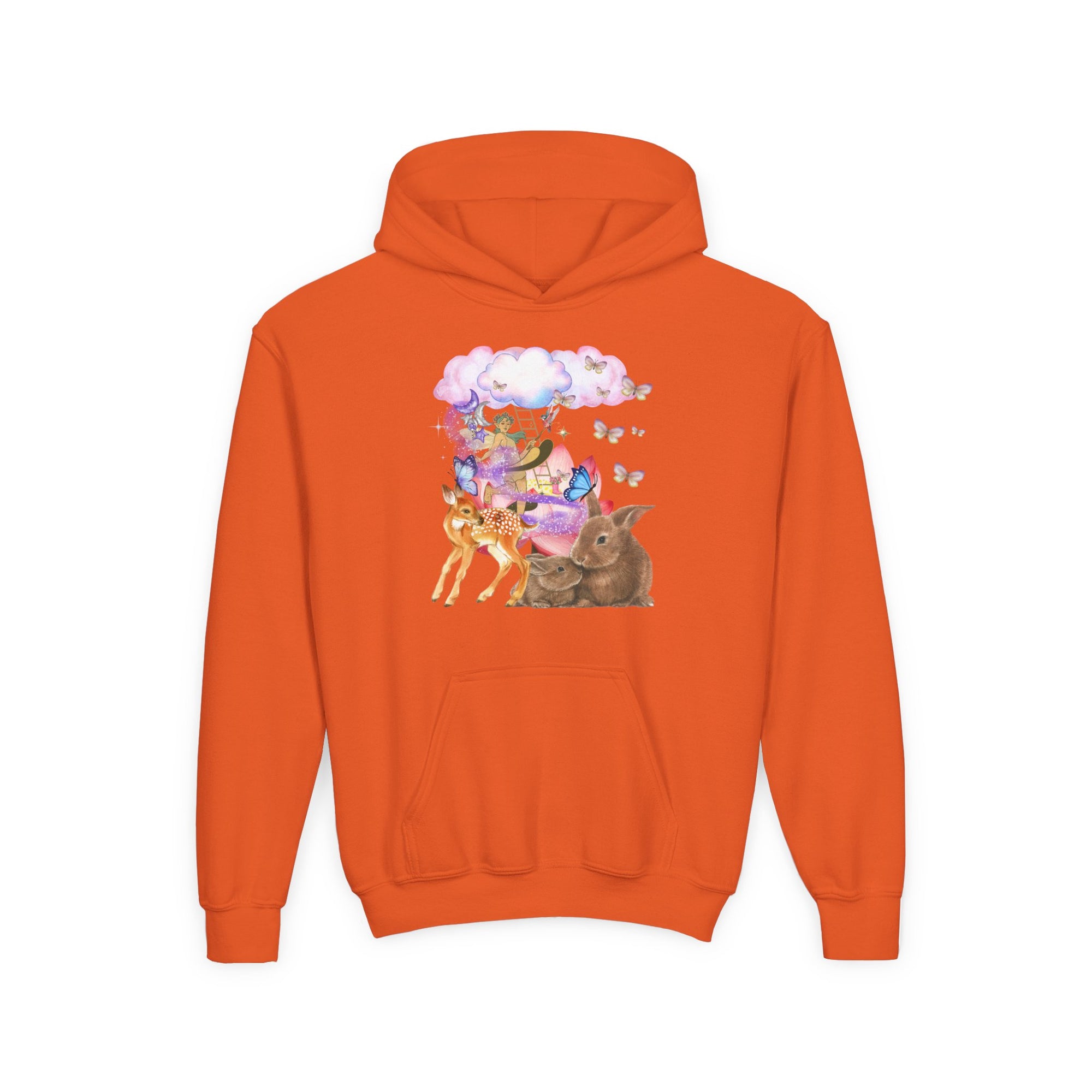 Youth Hooded Sweatshirt with Whimsical Animal Design, Cozy Gift for Kids, Perfect for Birthdays, Parties, or Everyday Wear