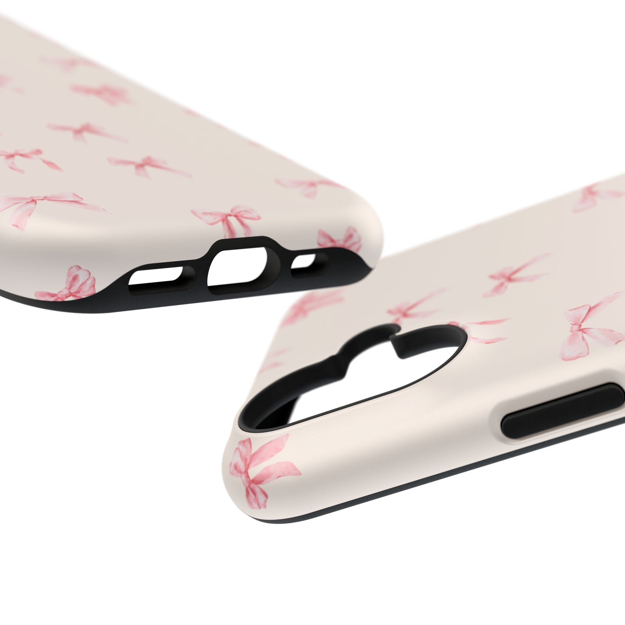 Impact-Resistant Phone Case — Pink Ballet Bows Pattern