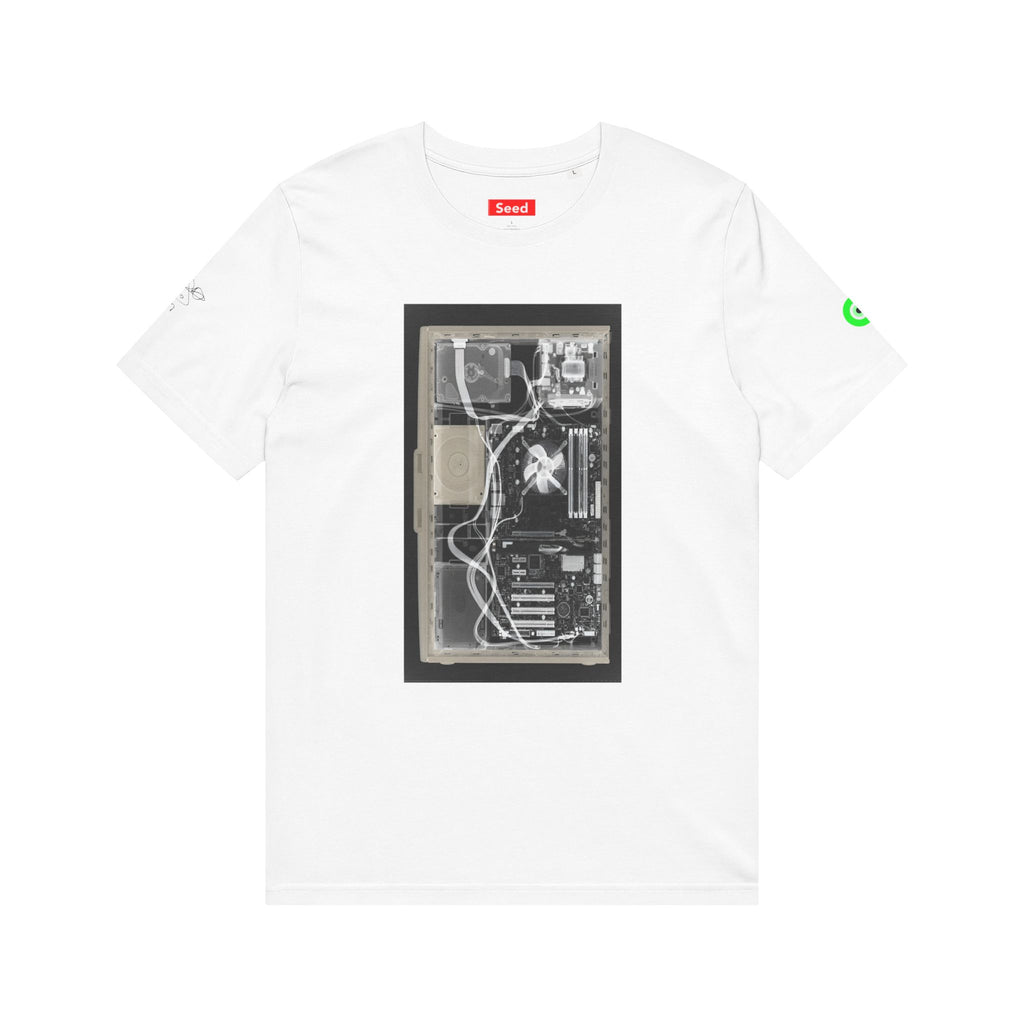Seed Y2K X-Ray Computer Organic Heavyweight Tee - Retro Tech Streetwear