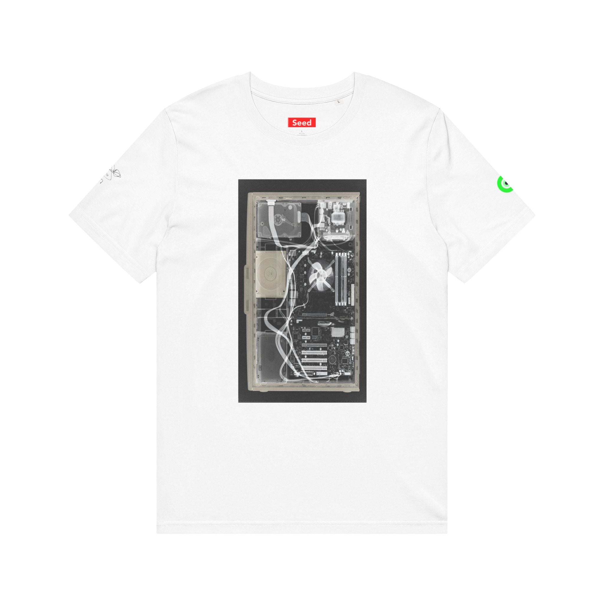 Seed Y2K X-Ray Computer Organic Heavyweight Tee - Retro Tech Streetwear