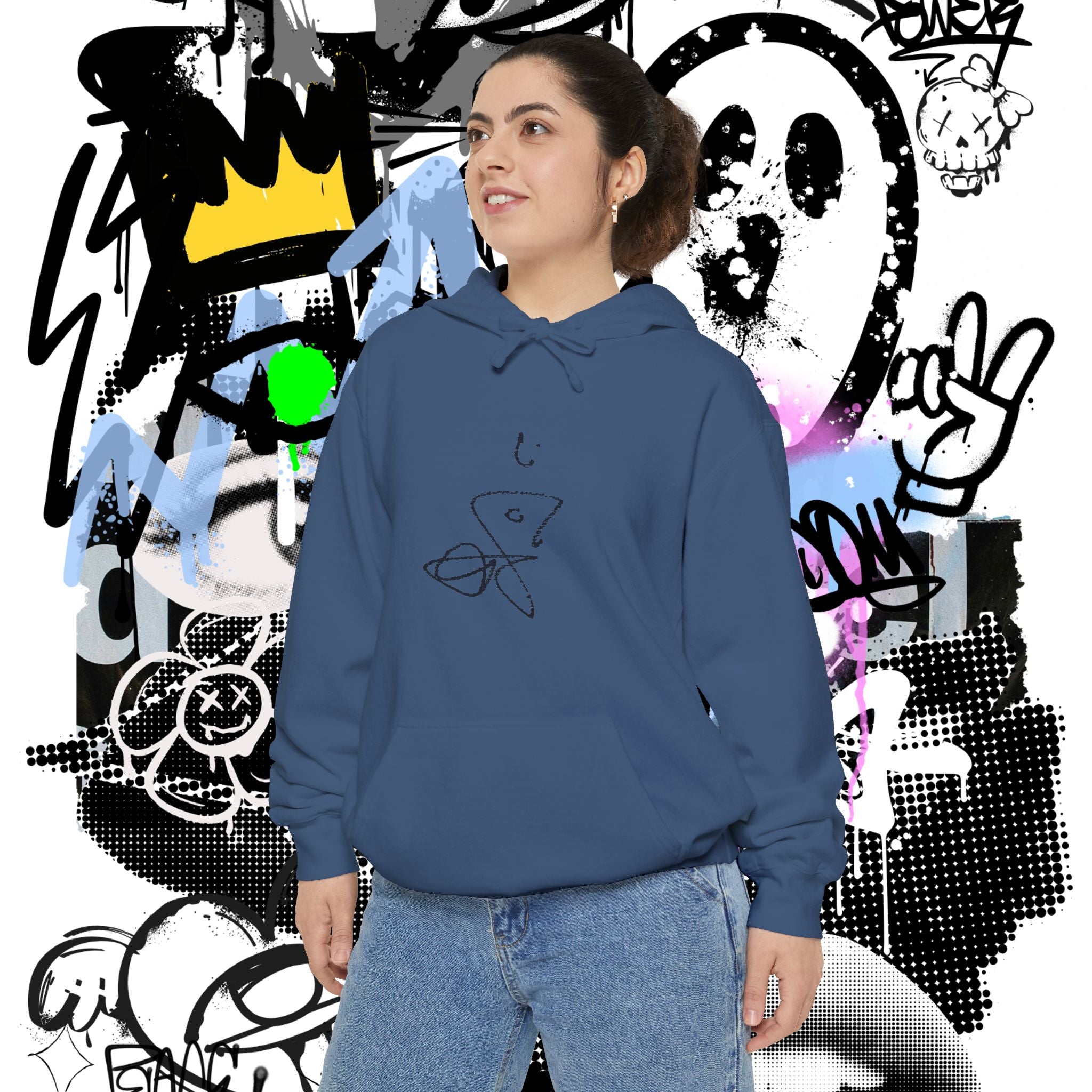 Signature Chromatic Hoodie — Minimal Line Art Pullover