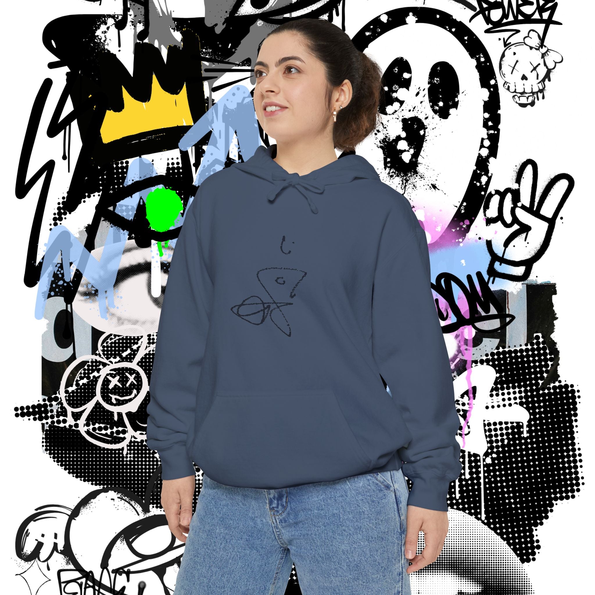 Signature Chromatic Hoodie — Minimal Line Art Pullover