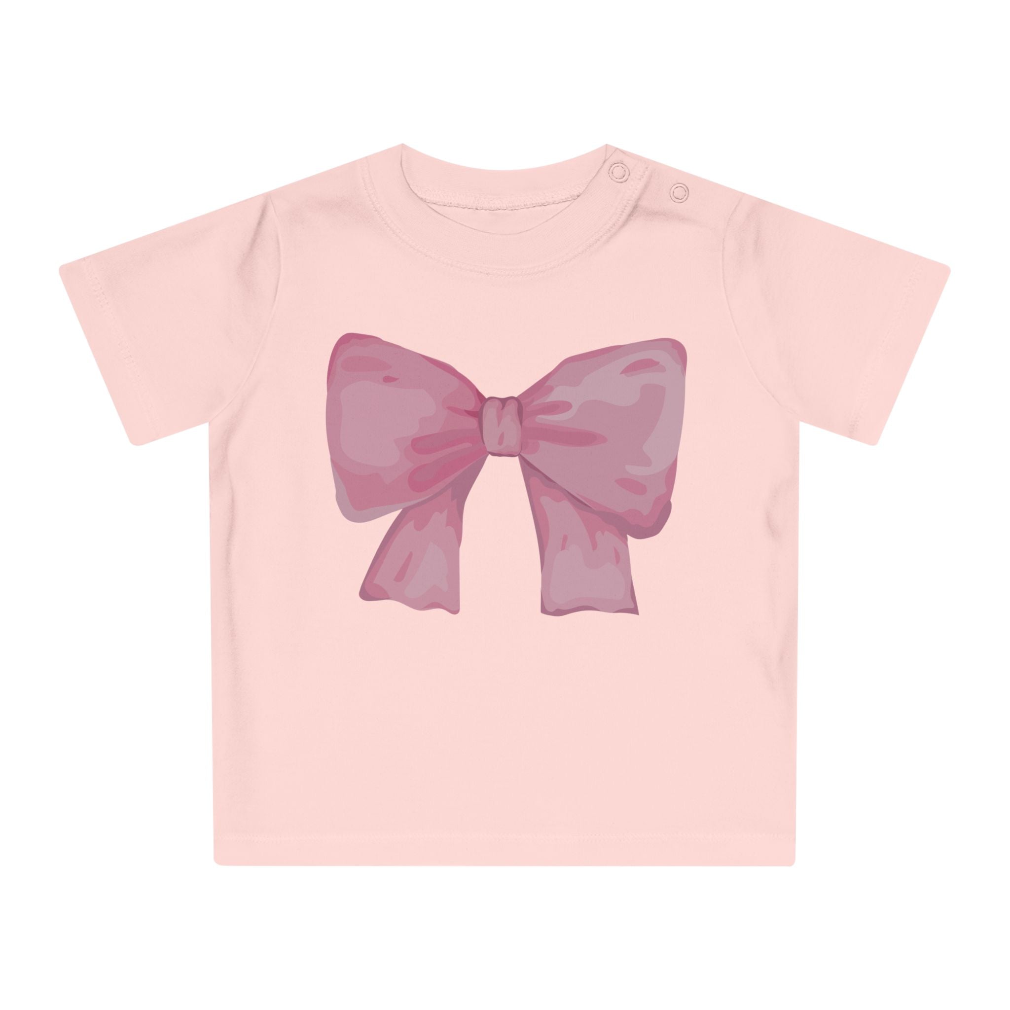 100% Organic Adorable Pink Bow Baby T-Shirt