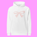 Organic Buttery Soft Pink Bow Hoodie