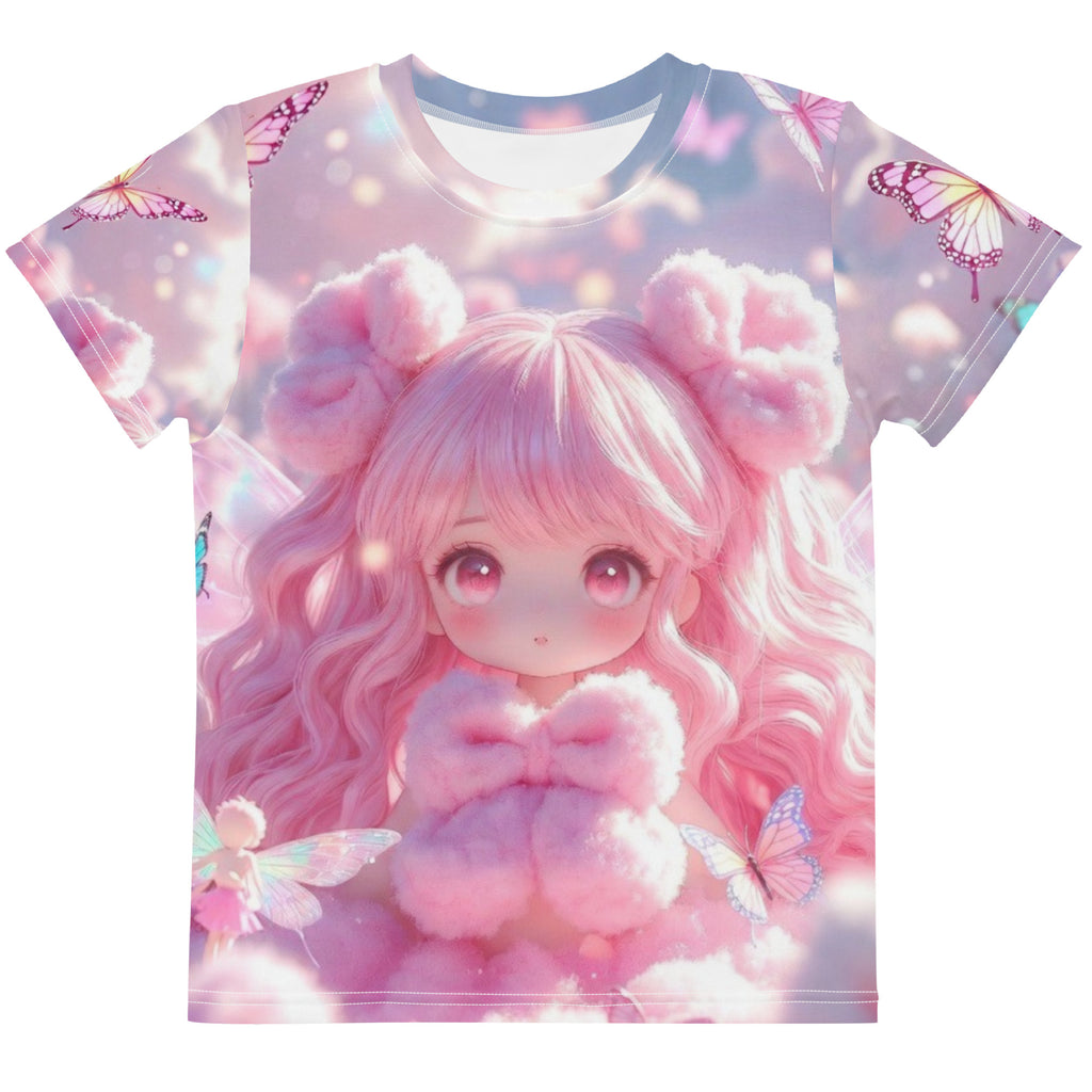 Pink Bubble Puff Girl kids T Shirt