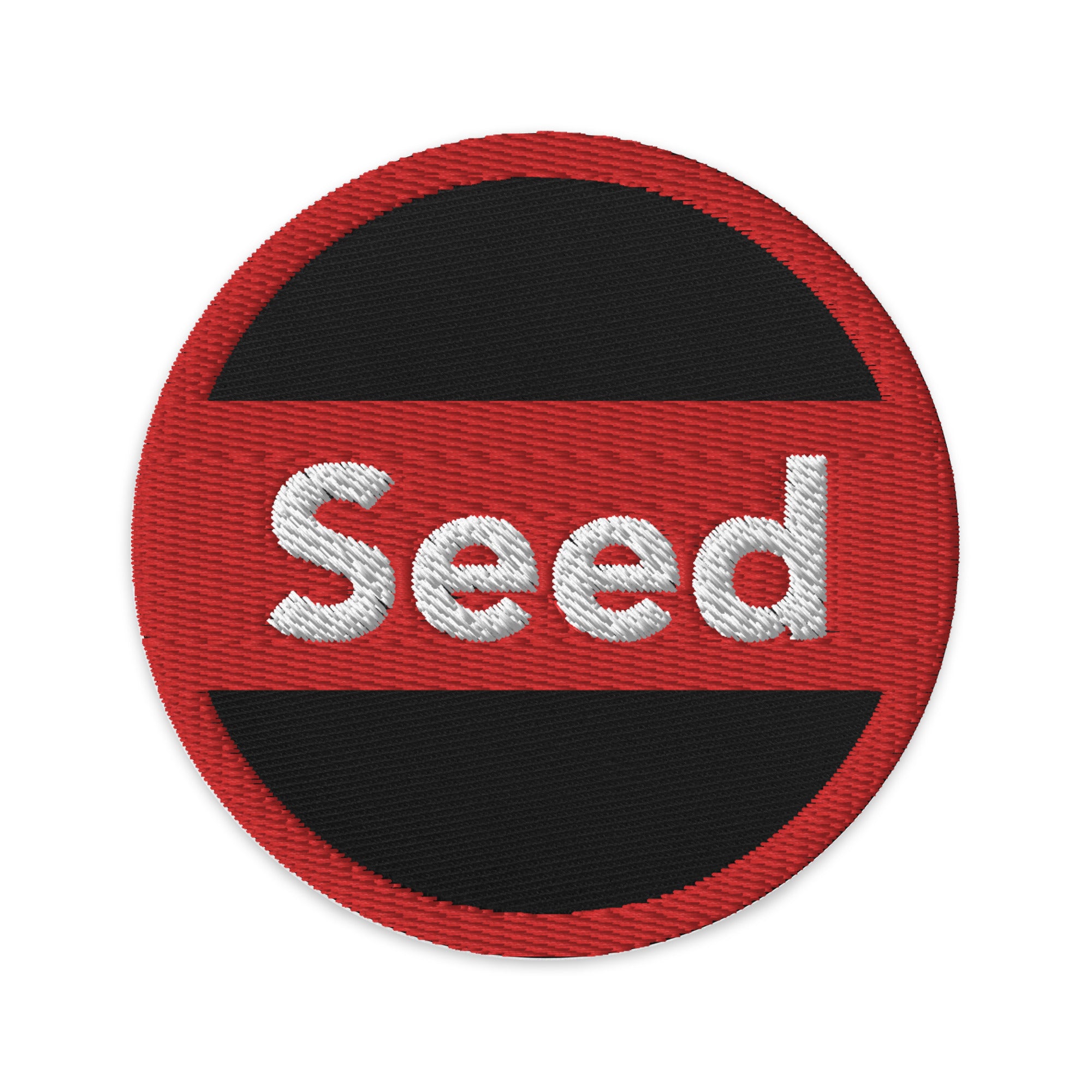 Seed-Embroidered patches-circular&rectangle