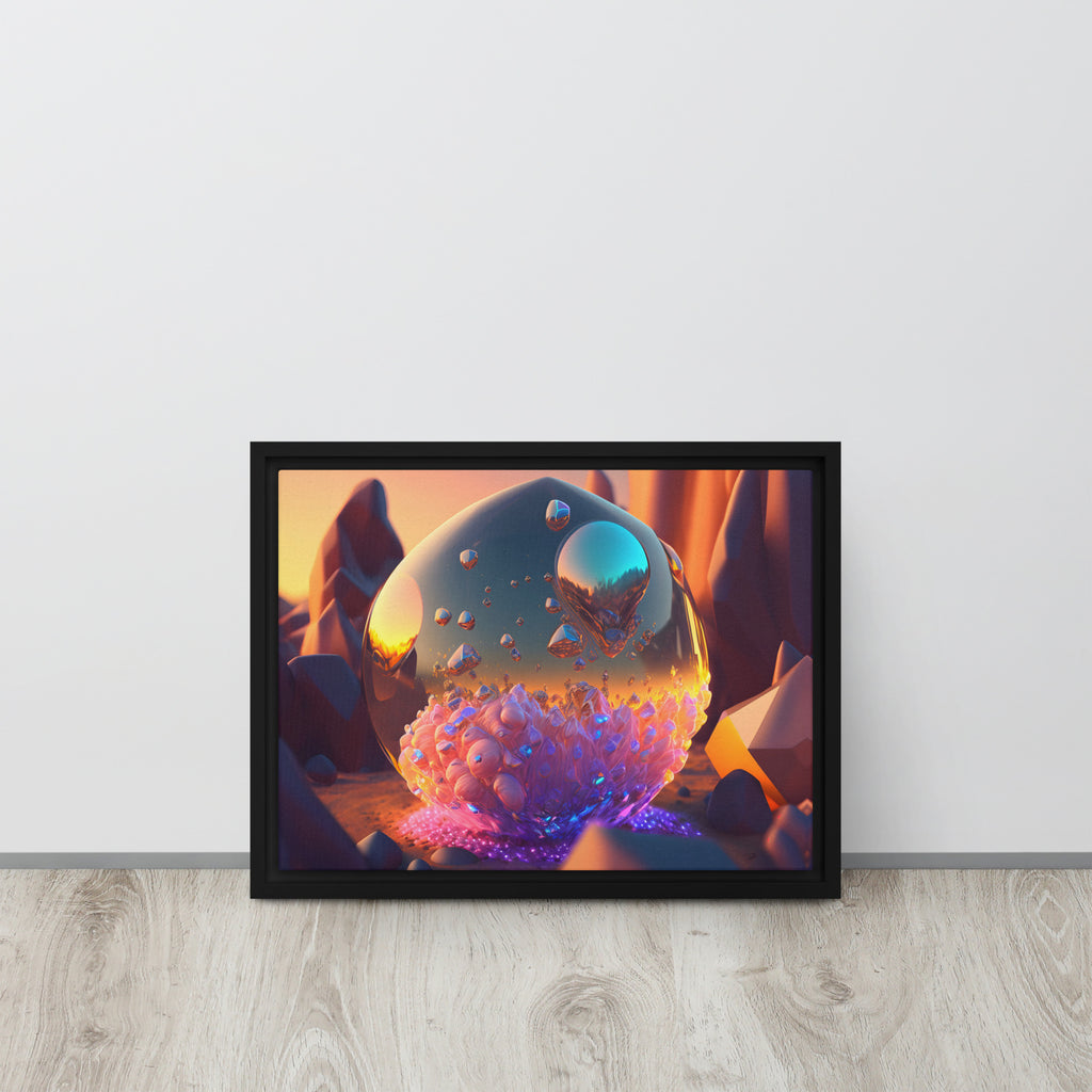 Molecule Transformed Framed canvas