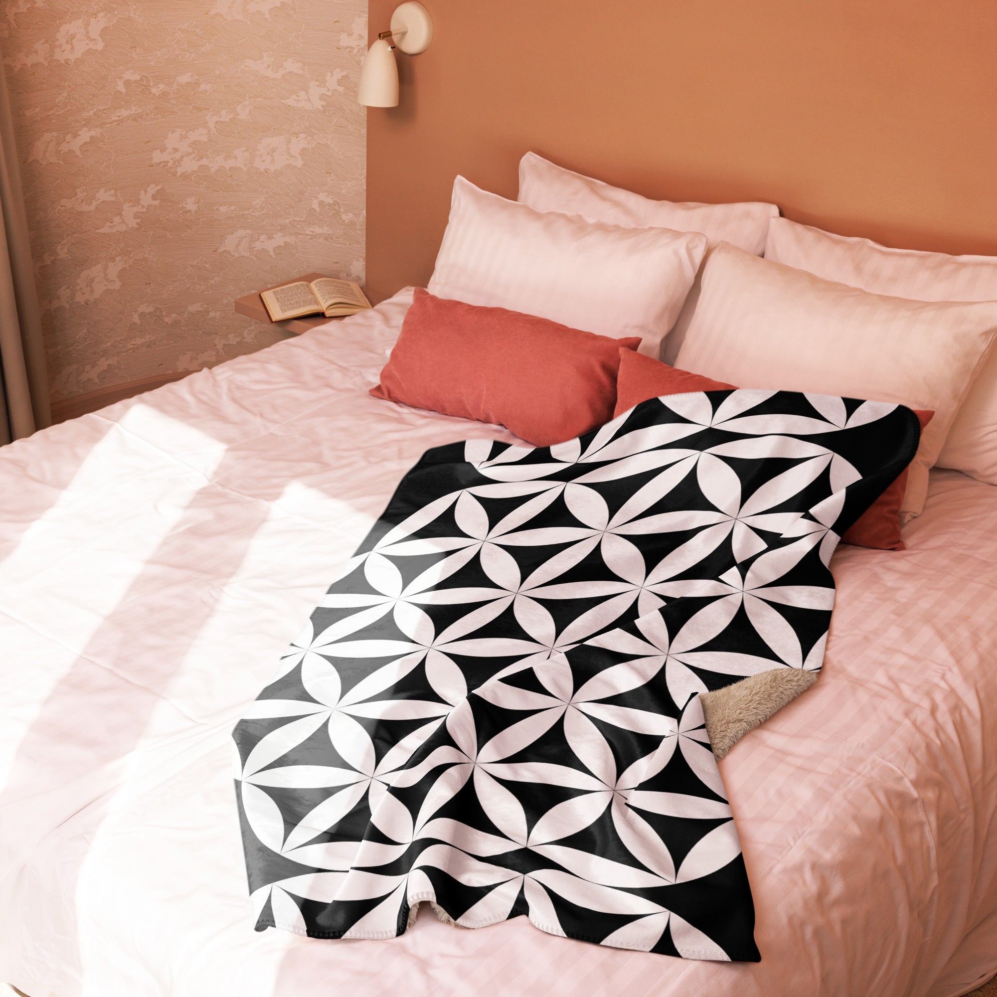 Flower of Life Sherpa blanket